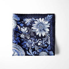 MEDITERRANEAN SILK POCKET SQUARE