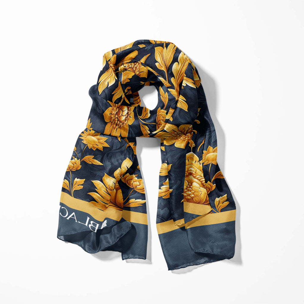 ORNATE DAMASK MEN SCARF AND POCKET SQUARE SET - PREMIUM COLLECTION