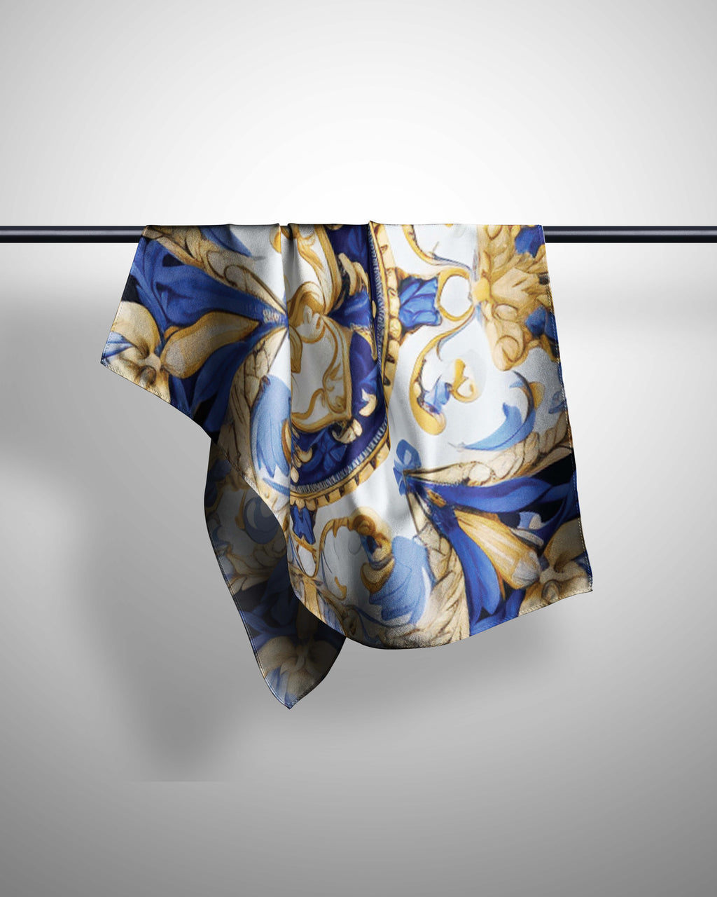 BLUE VINTAGE SILK WOMEN HIJAB – PREMIUM COLLECTION