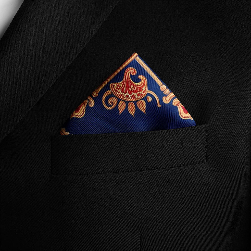 KANTHA WORK SILK POCKET SQUARE