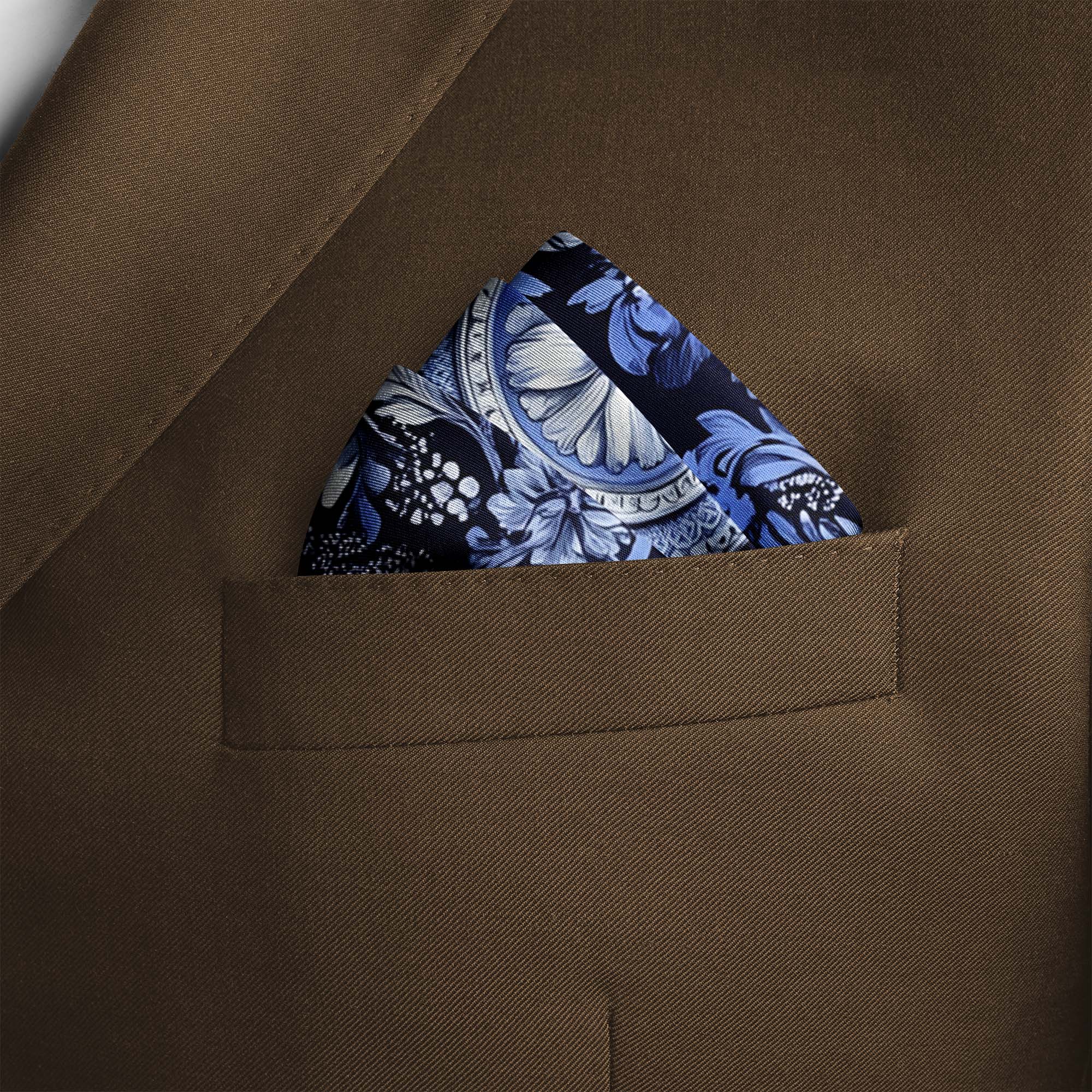 MEDITERRANEAN SILK POCKET SQUARE