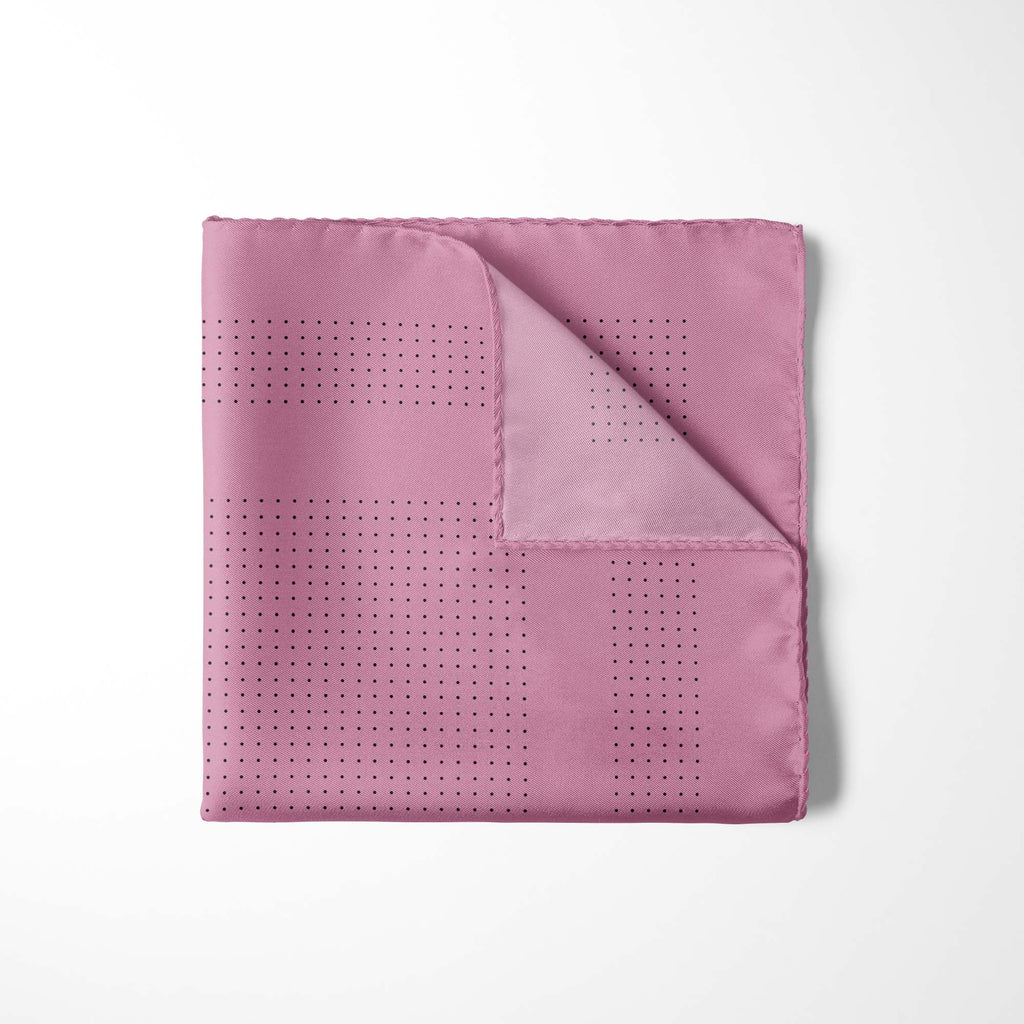 PINK DOT SILK POCKET SQUARE
