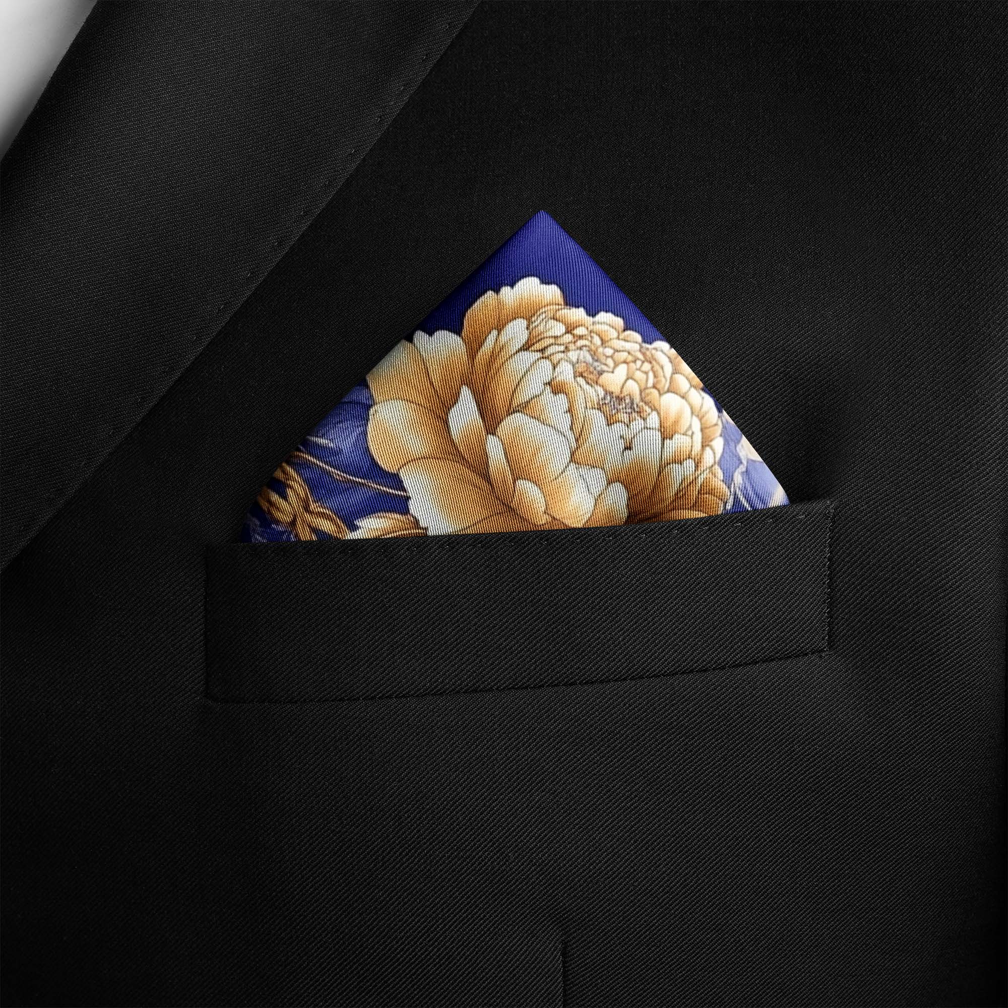 PURPLE AFRICAN SILK POCKET SQUARE