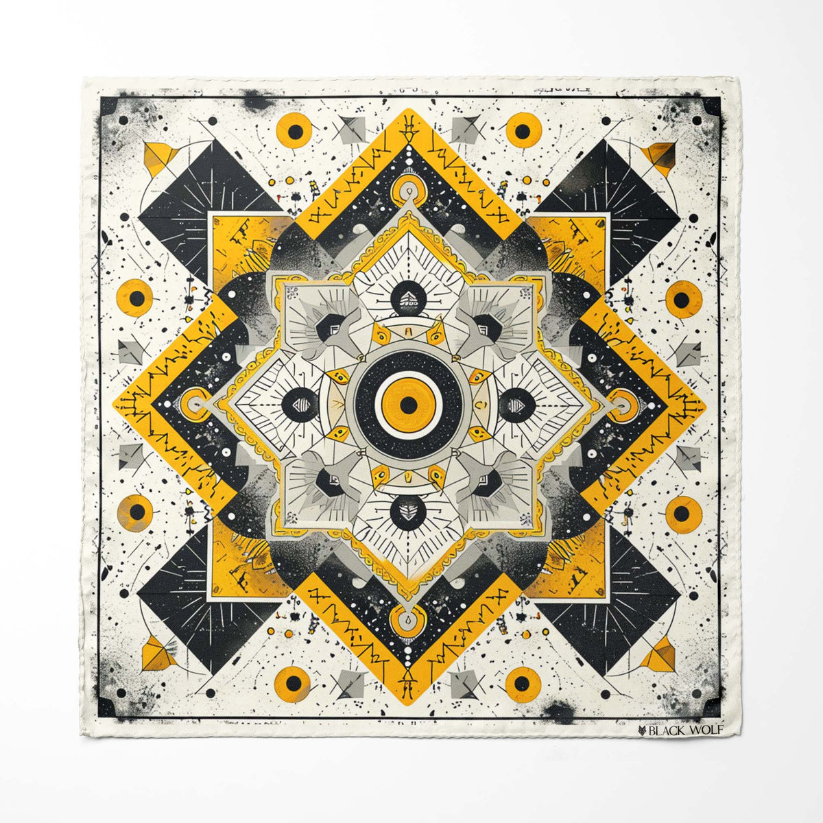 ETHNIC ABSTRACT SILK POCKET SQUARE