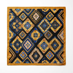 GEOMETRIC ETHNIC SILK POCKET SQUARE