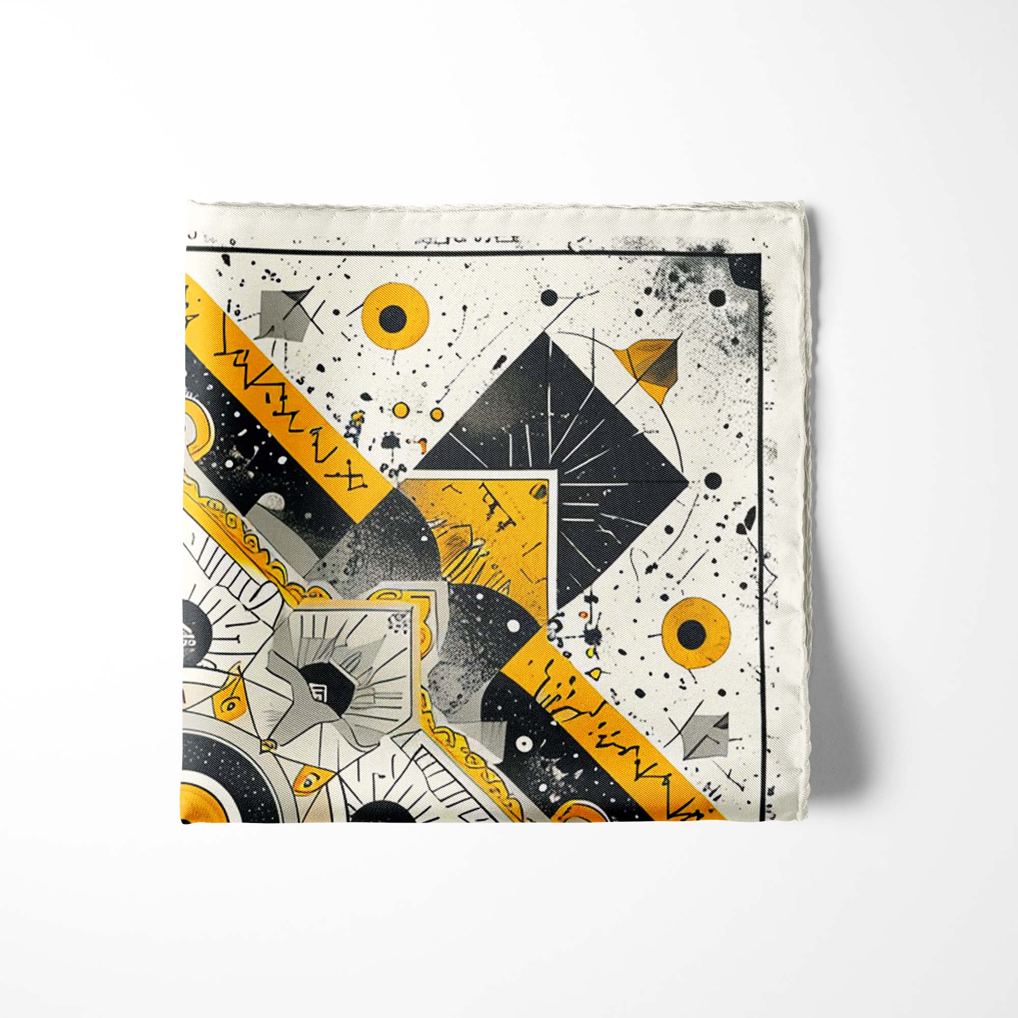 ETHNIC ABSTRACT SILK POCKET SQUARE