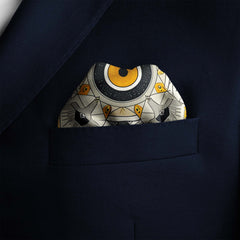 ETHNIC ABSTRACT SILK POCKET SQUARE