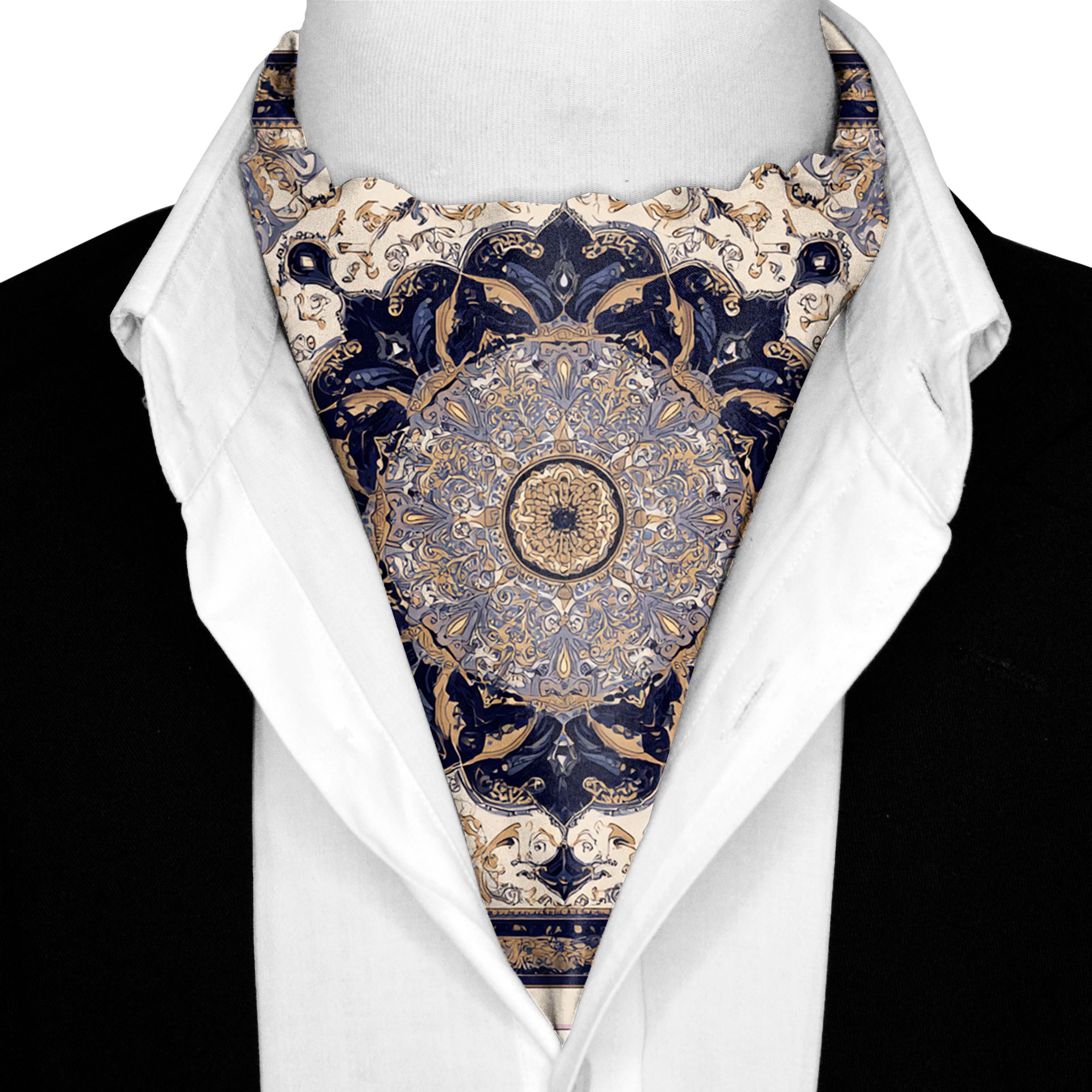 BARADINE SILK ASCOT AND POCKET SQUARE SET – PREMIUM COLLECTION