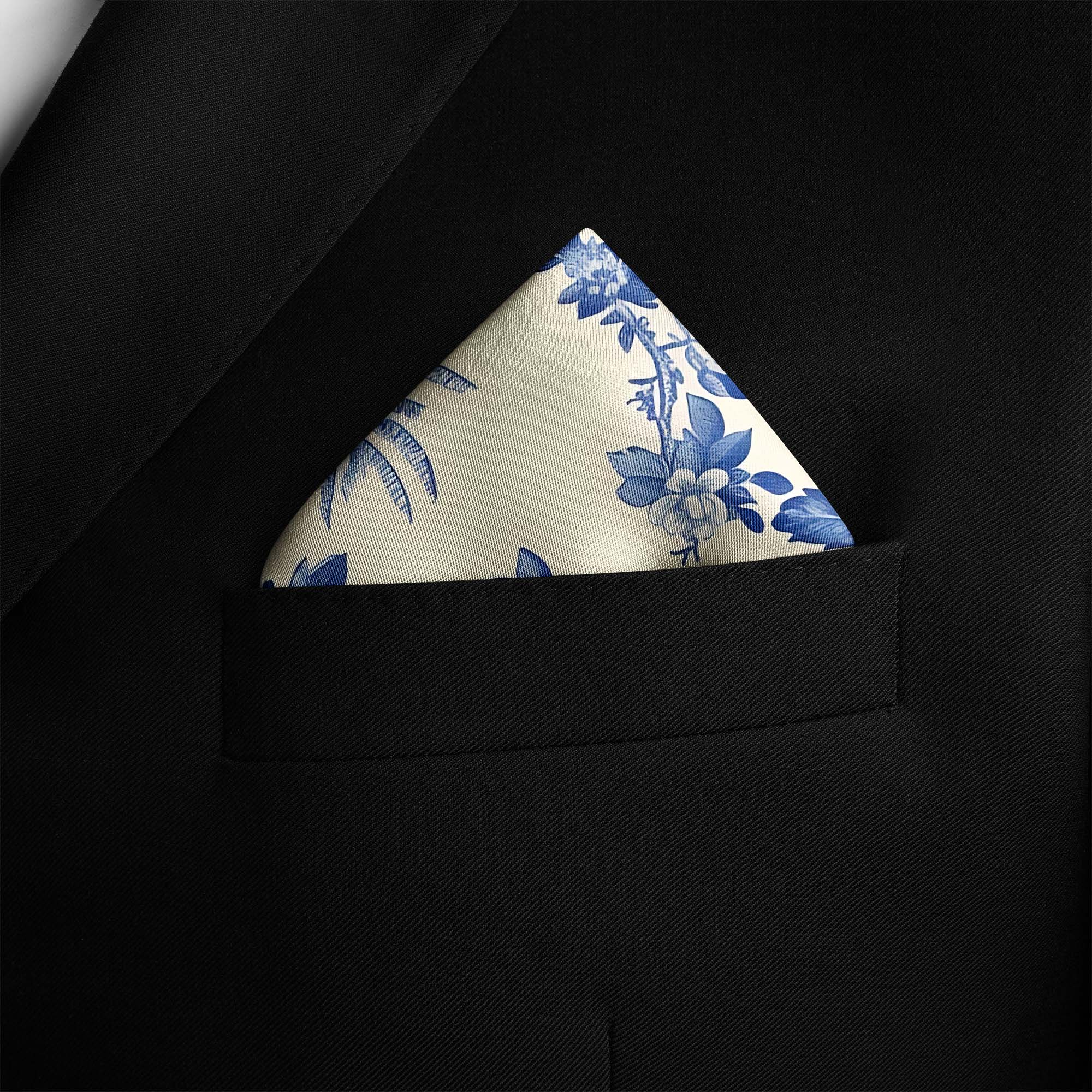 TRADITIONAL CHINESE SILK POCKET SQUARE