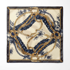 NEW BELT CHAIN SILK ASCOT AND POCKET SQUARE SET – PREMIUM COLLECTION