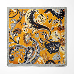 ETHNIC FLORAL VINTAGE SILK POCKET SQUARE