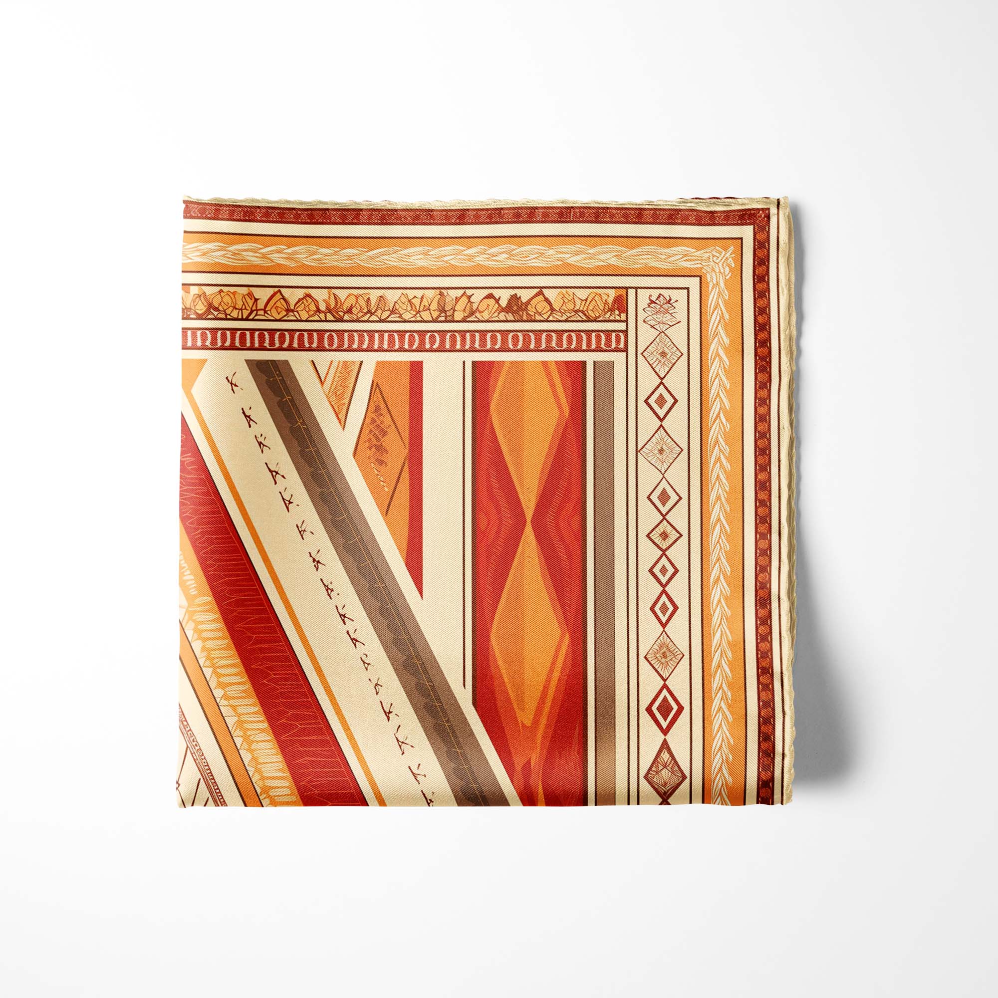 COLORFUL IKAT ETHNIC SILK POCKET SQUARE