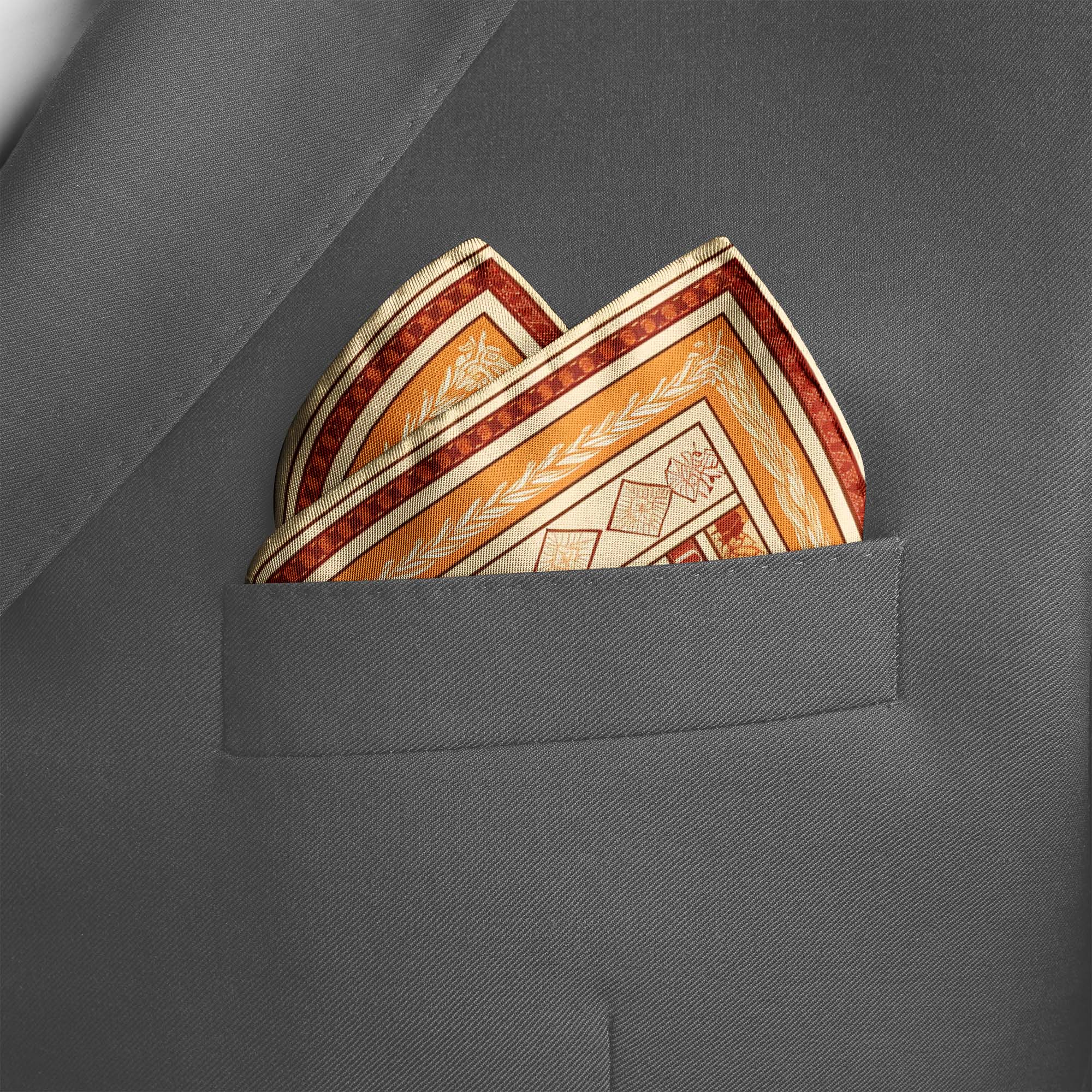 COLORFUL IKAT ETHNIC SILK POCKET SQUARE