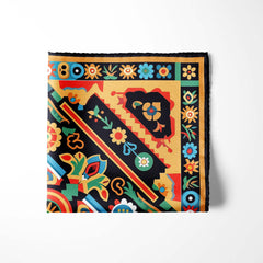 TRIBAL INDIAN SILK POCKET SQUARE