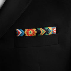 TRIBAL INDIAN SILK POCKET SQUARE