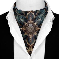 BARZIN SILK ASCOT AND POCKET SQUARE SET – PREMIUM COLLECTION