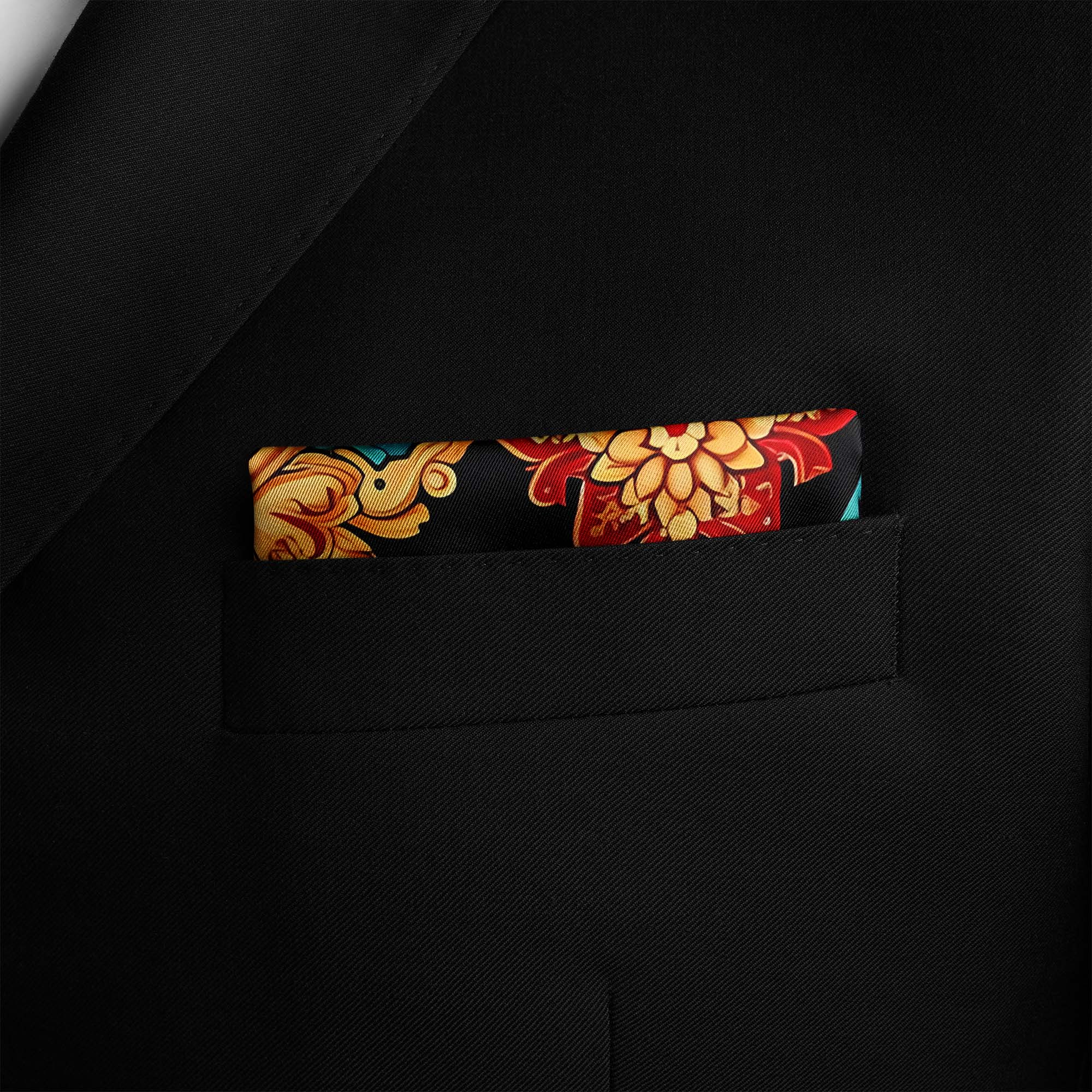 TURKISH TAPESTRY SILK POCKET SQUARE