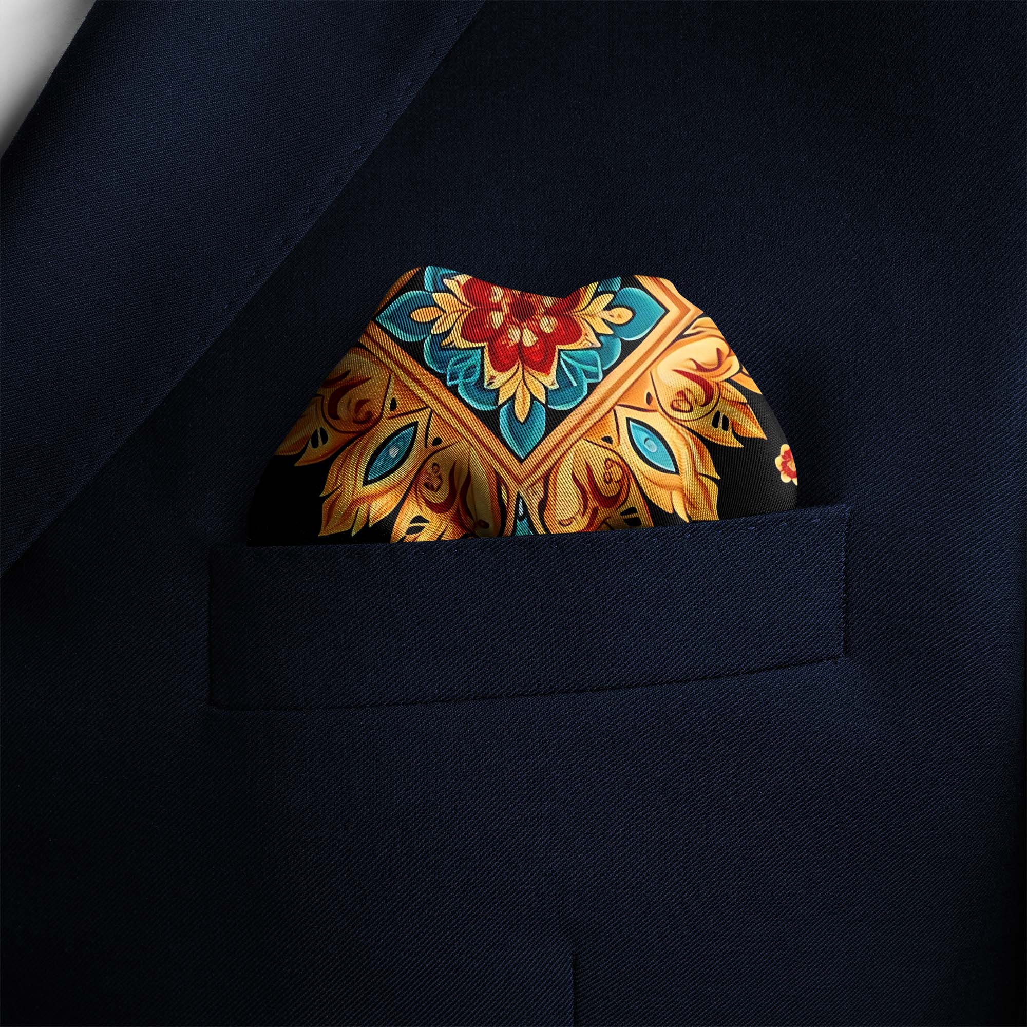 TURKISH TAPESTRY SILK POCKET SQUARE