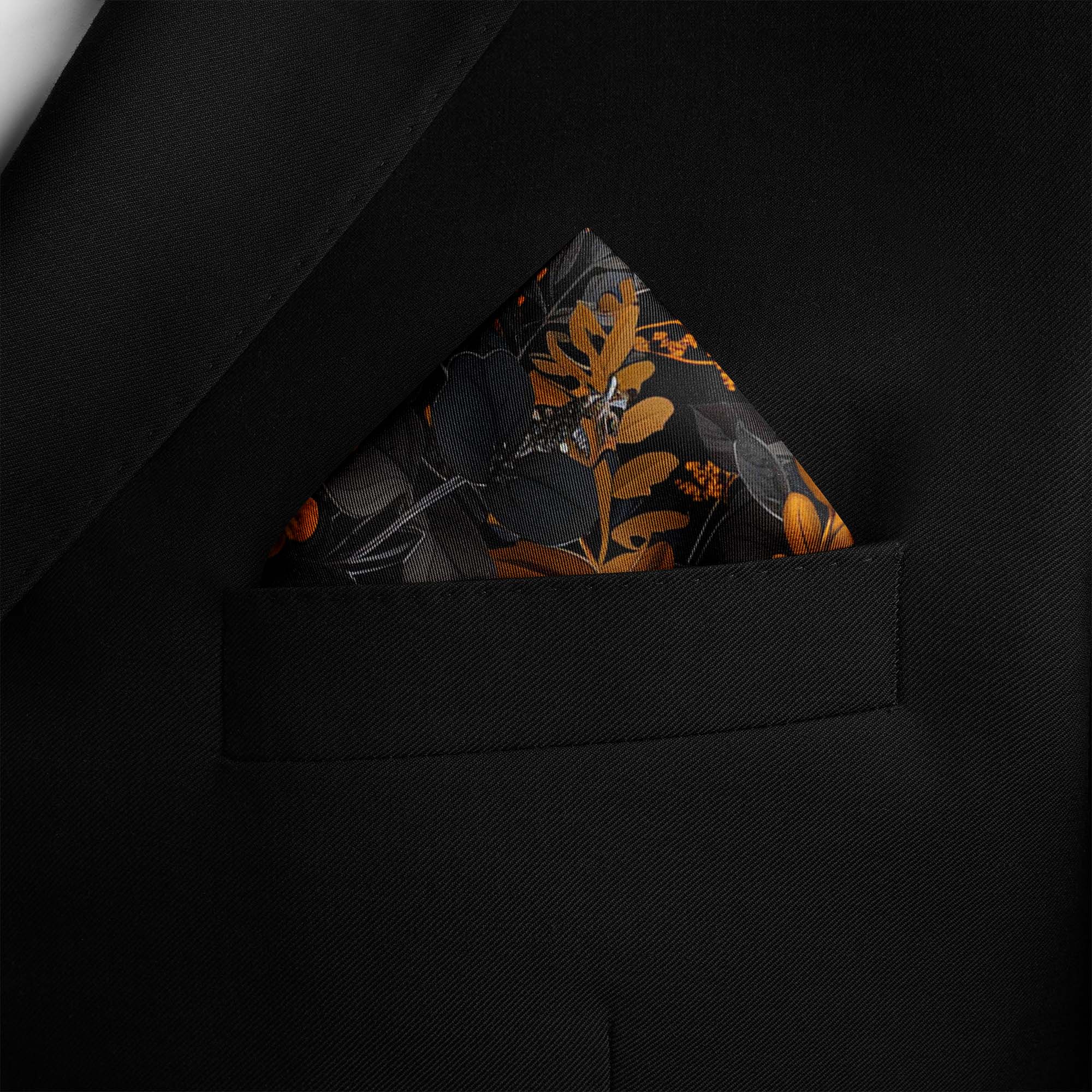 HALLOWEEN TREE SILK POCKET SQUARE