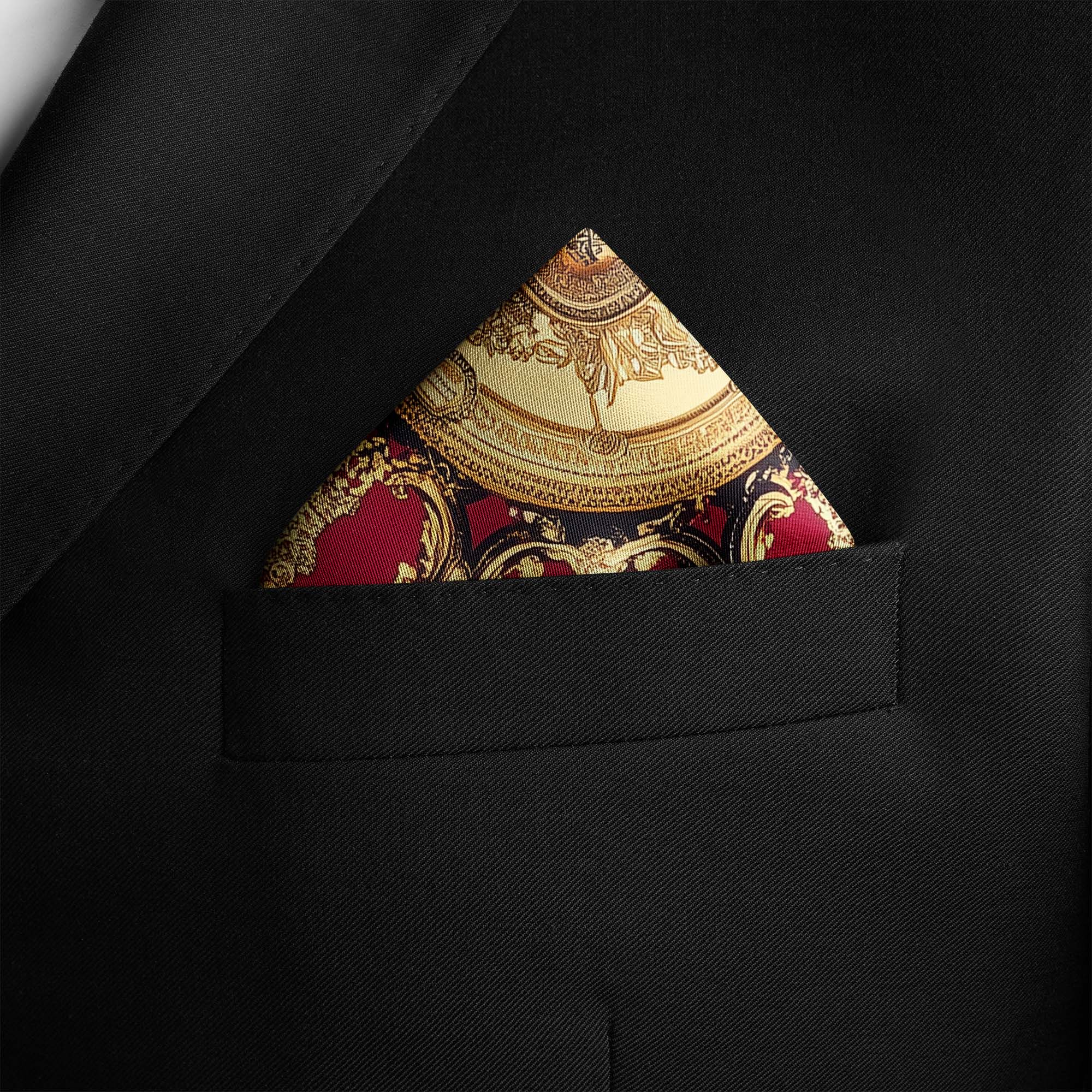 BYZANTINE ART SILK POCKET SQUARE