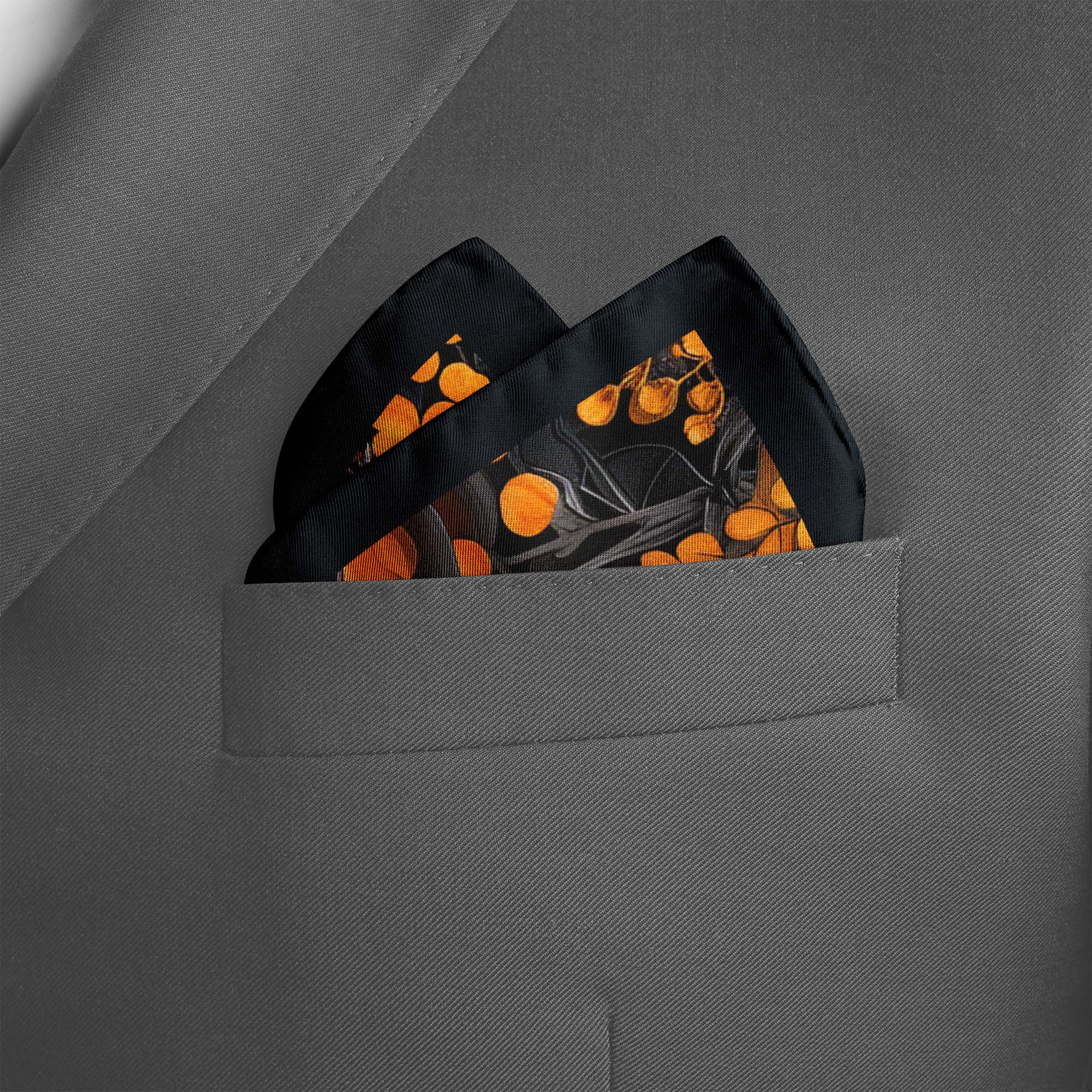 HALLOWEEN TREE SILK POCKET SQUARE