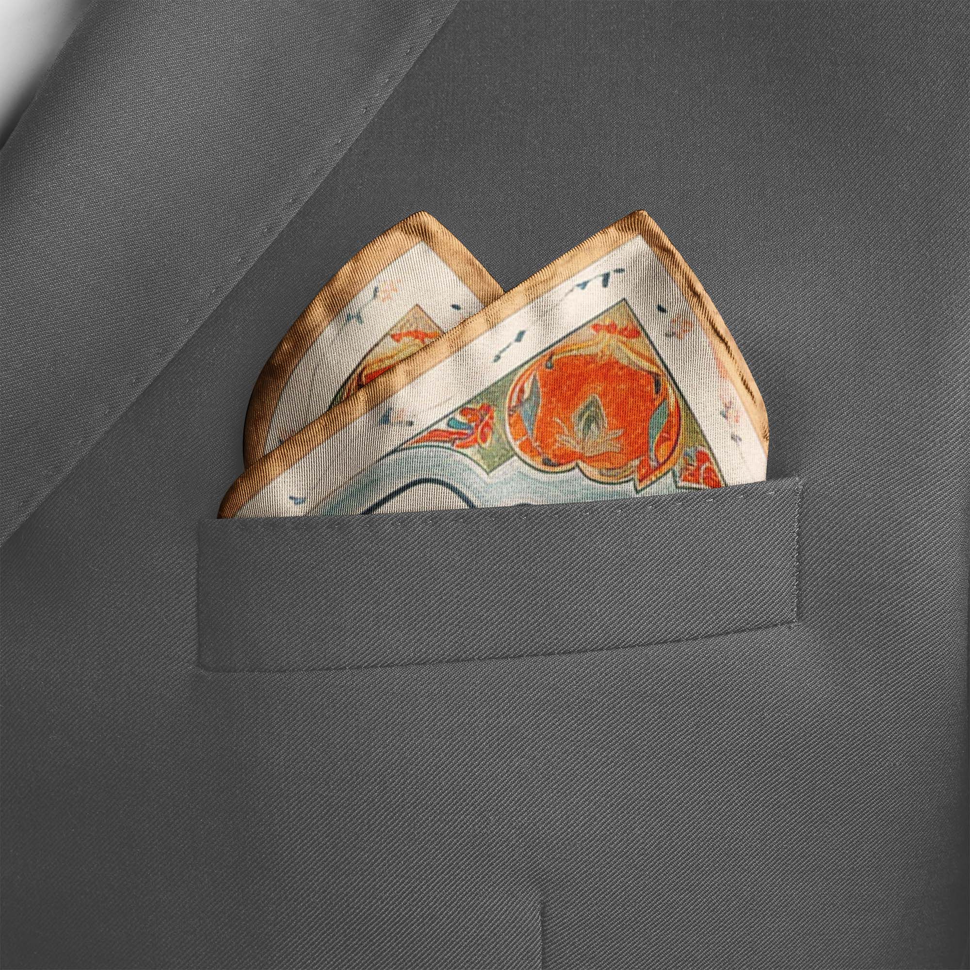 SPOONFLOWER SILK POCKET SQUARE