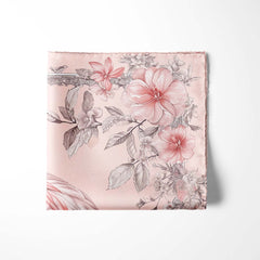 FLAMINGO SILK POCKET SQUARE