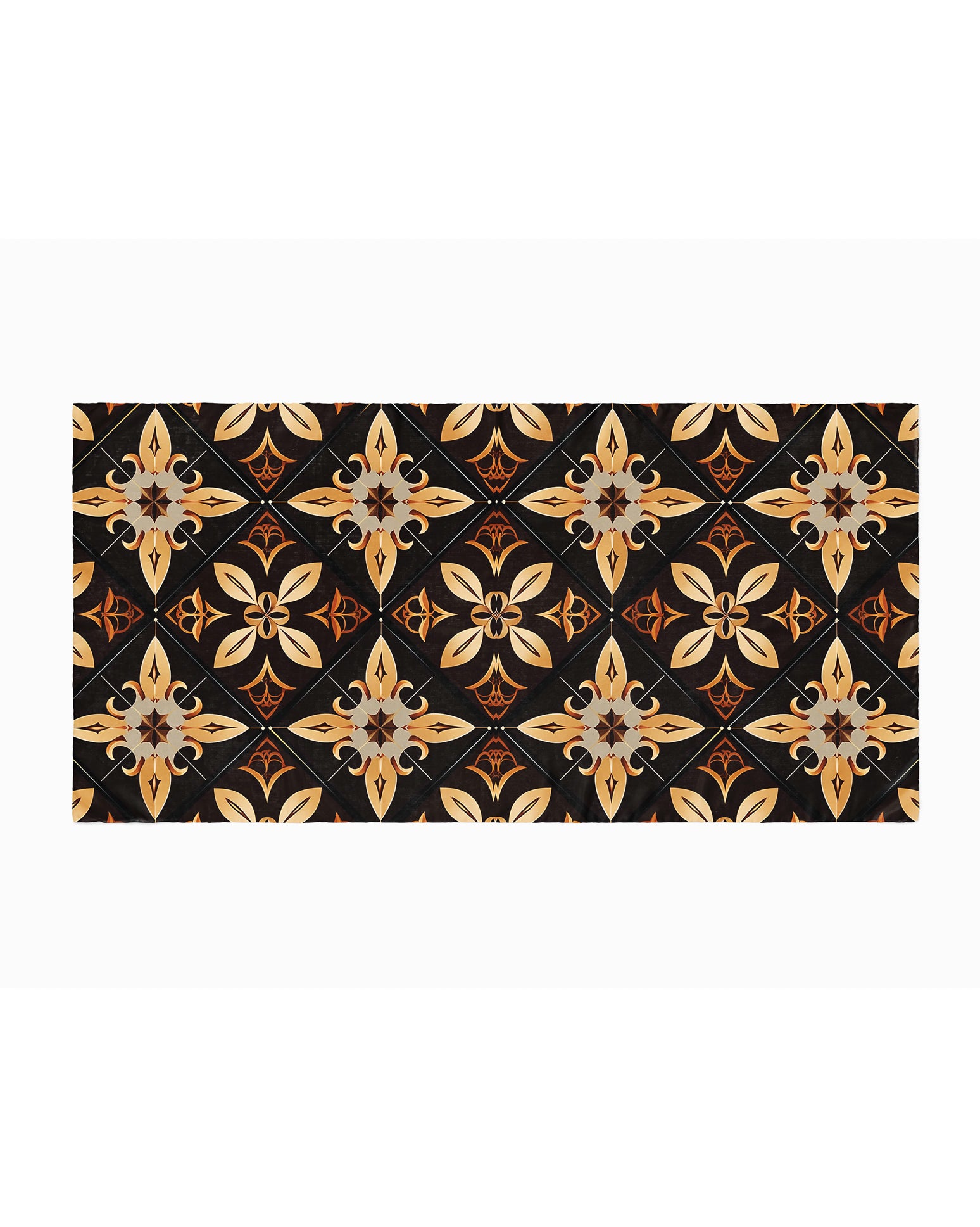GEOMETRIC FLORAL SILK WOMEN HIJAB – PREMIUM COLLECTION