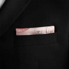 FLAMINGO SILK POCKET SQUARE