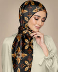 GEOMATRIC FLORAL SILK WOMEN HIJAB – PREMIUM COLLECTION
