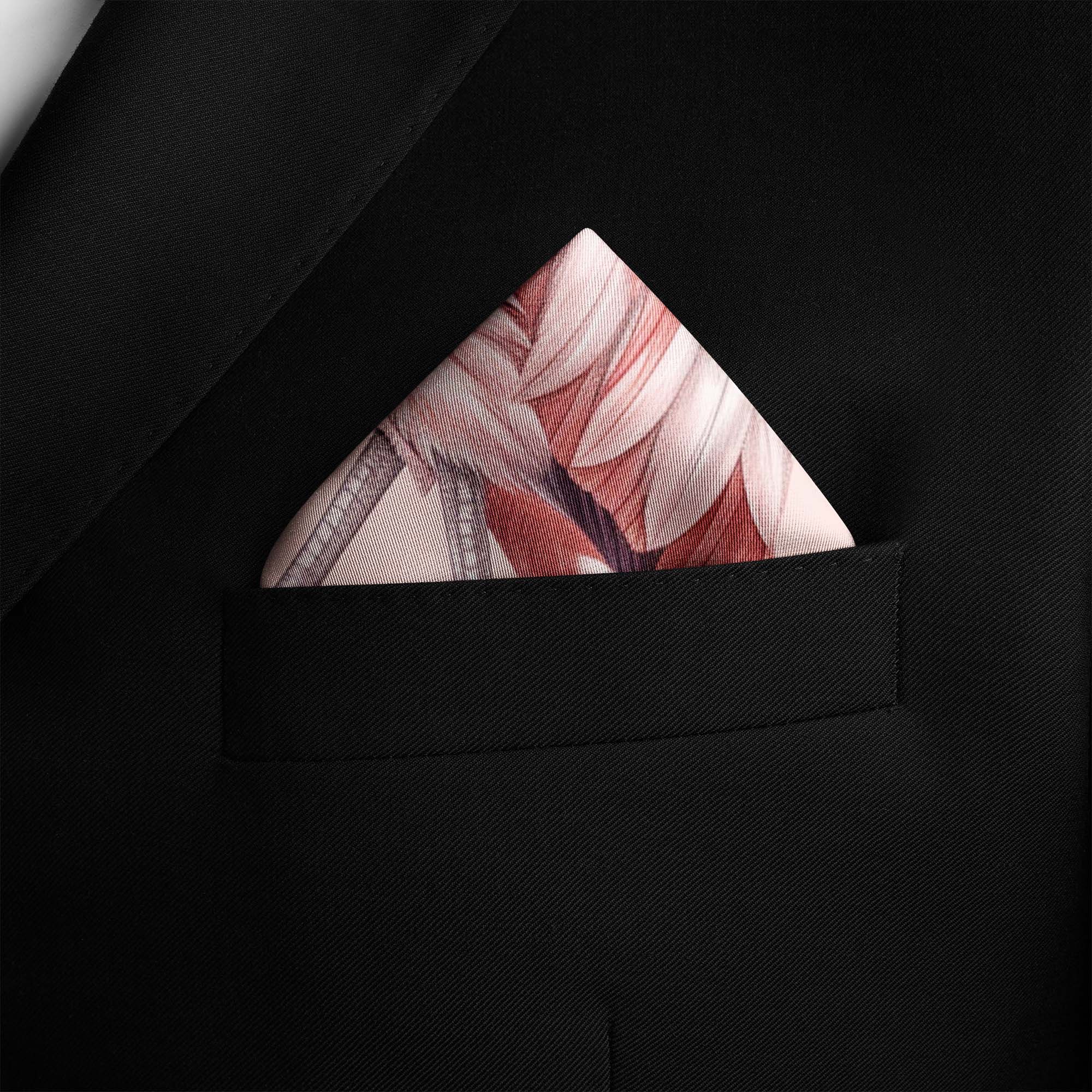 FLAMINGO SILK POCKET SQUARE