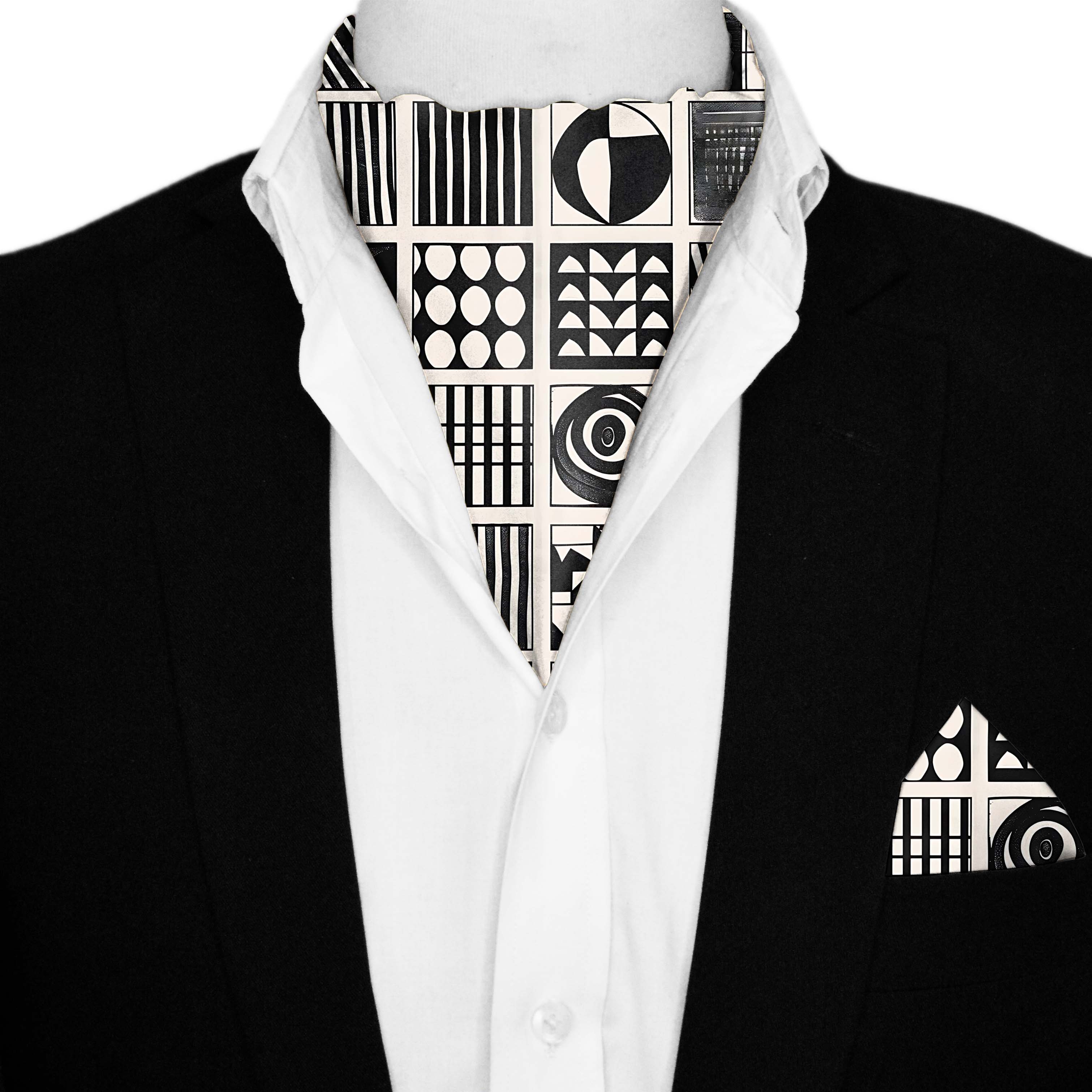 BREON O'CASEY SILK ASCOT AND POCKET SQUARE SET – PREMIUM COLLECTION