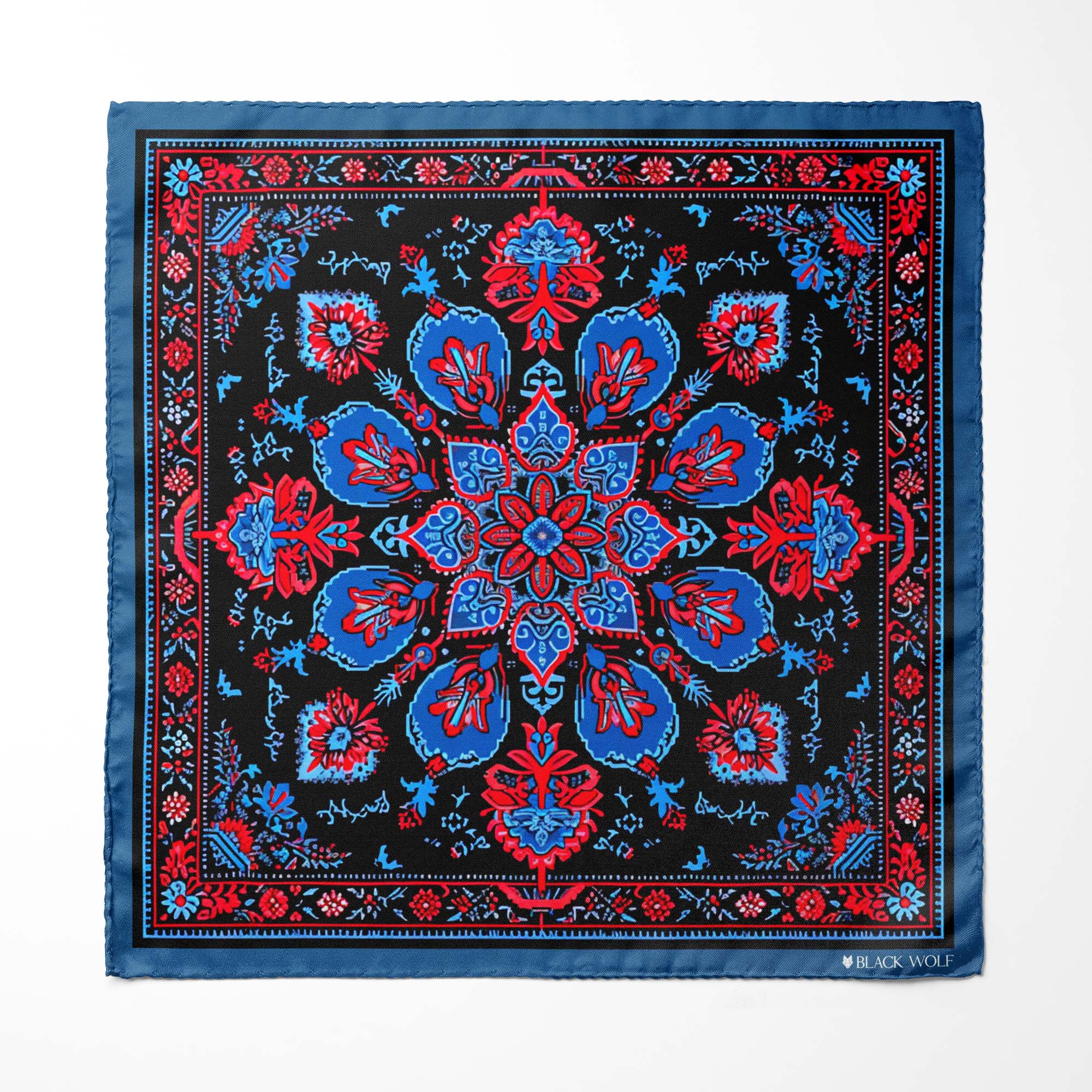 FOLKART QUILT SILK ASCOT – PREMIUM COLLECTION