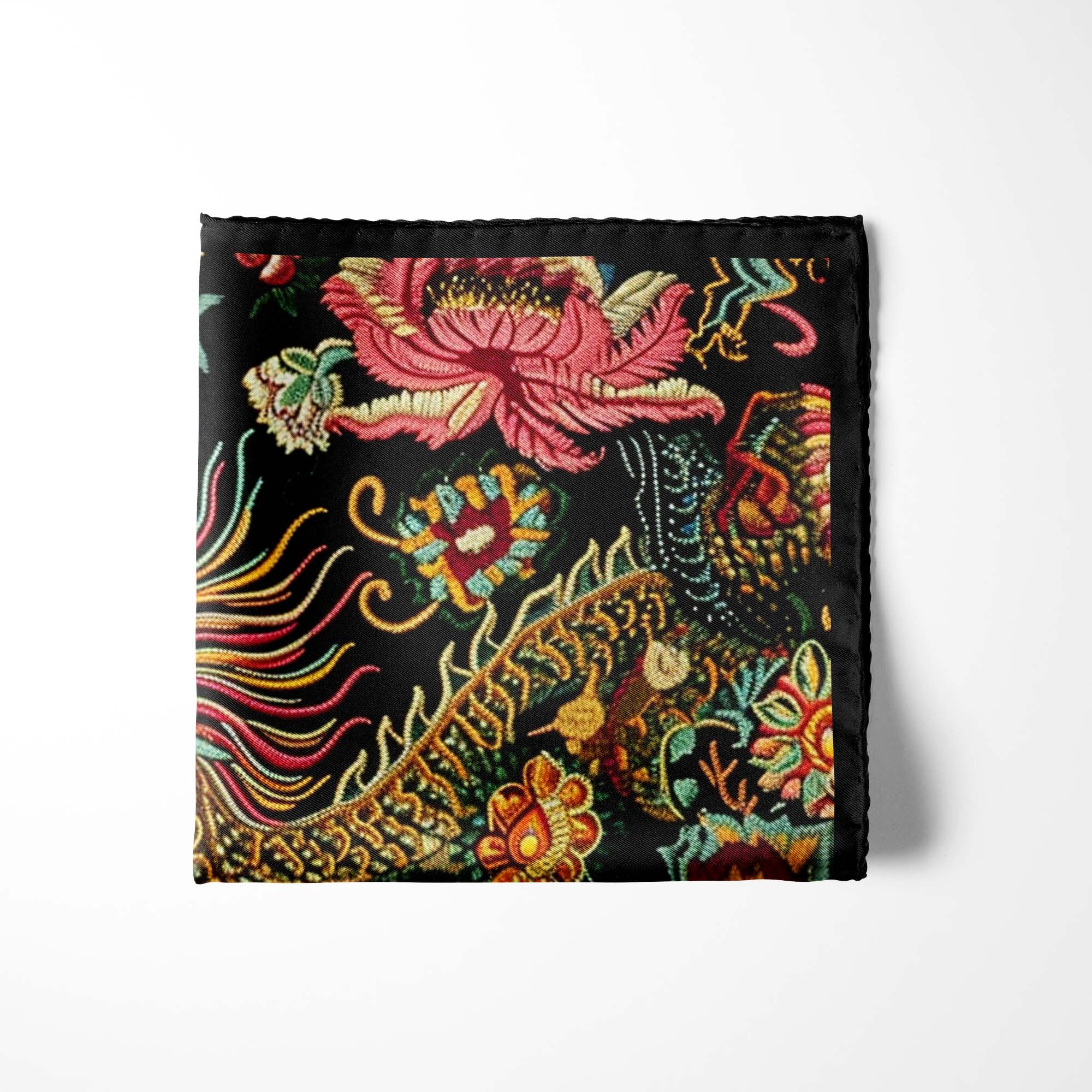 JAPANESE CULTURE SILK POCKET SQUARE