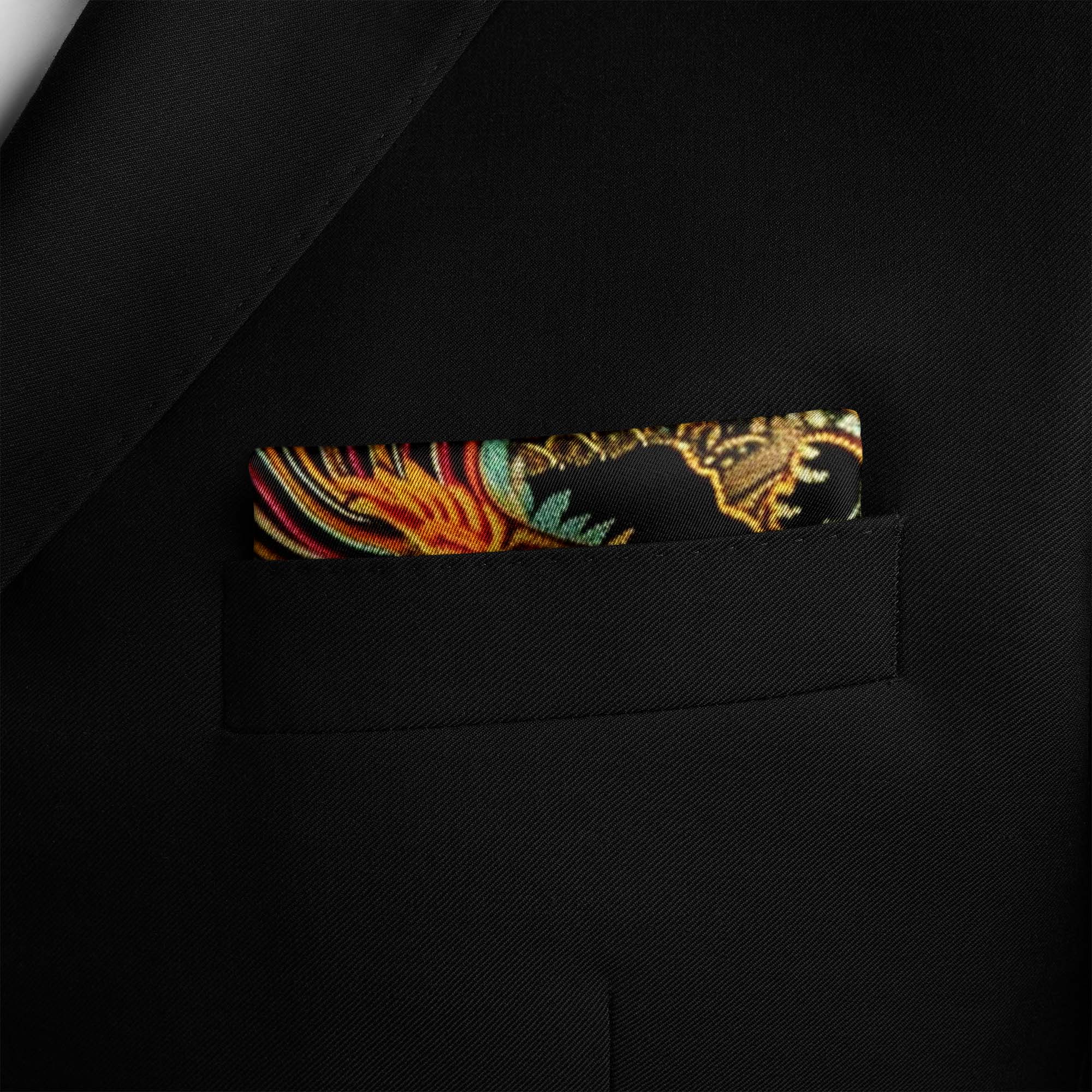 JAPANESE CULTURE SILK POCKET SQUARE