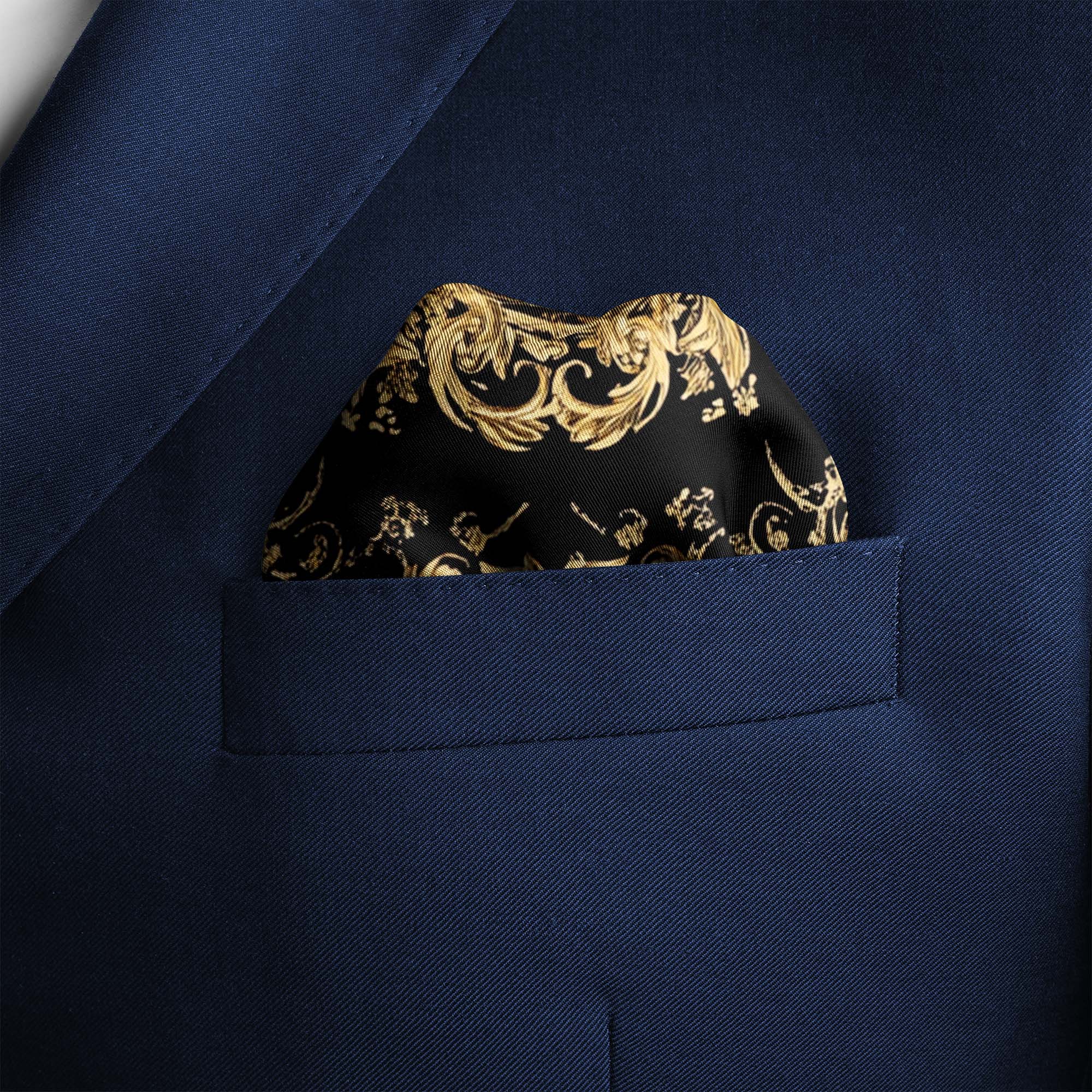 DIVE INTO OPULENCE SILK POCKET SQUARE