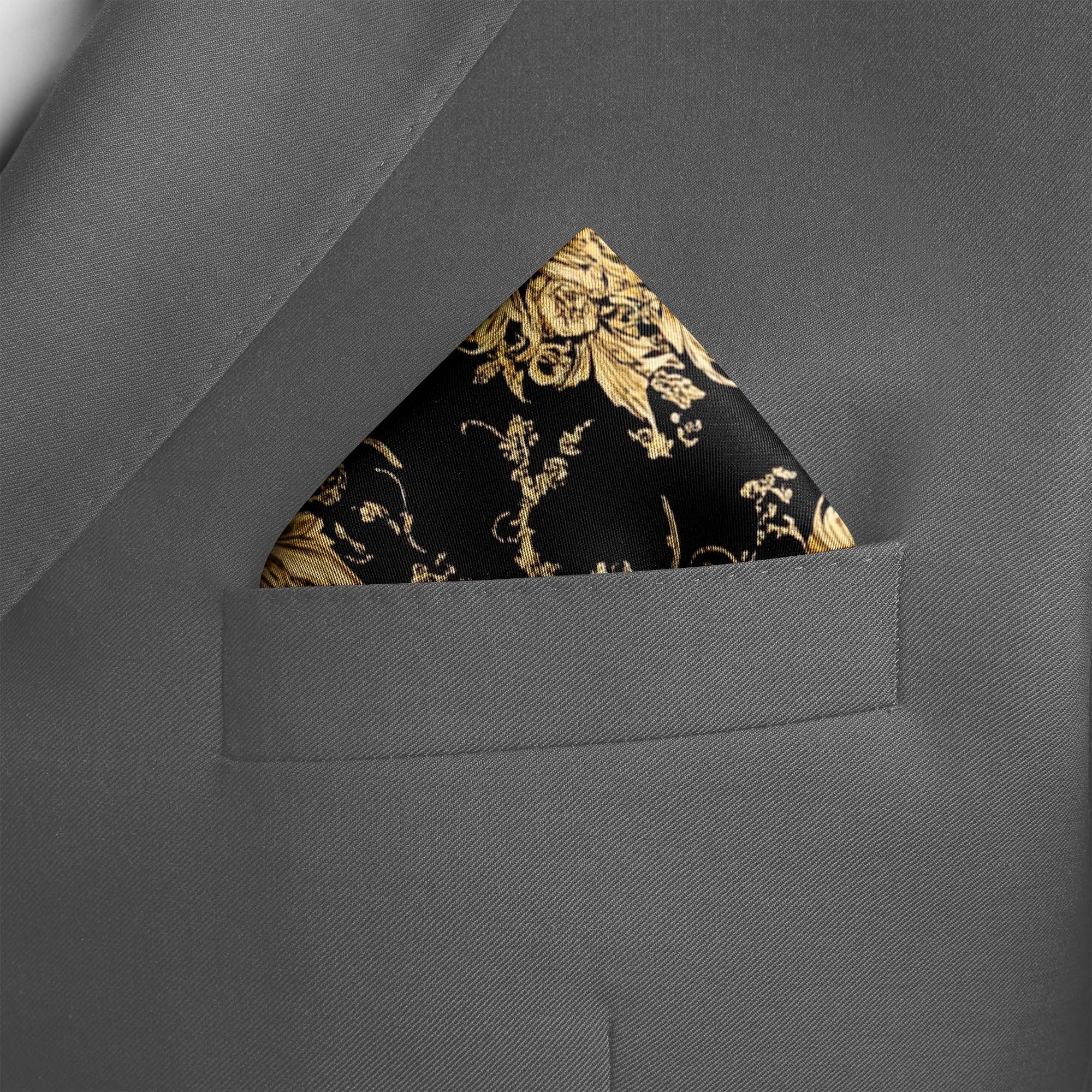 DIVE INTO OPULENCE SILK POCKET SQUARE