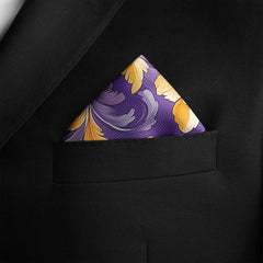 FLORAL SWIRLS SILK POCKET SQUARE