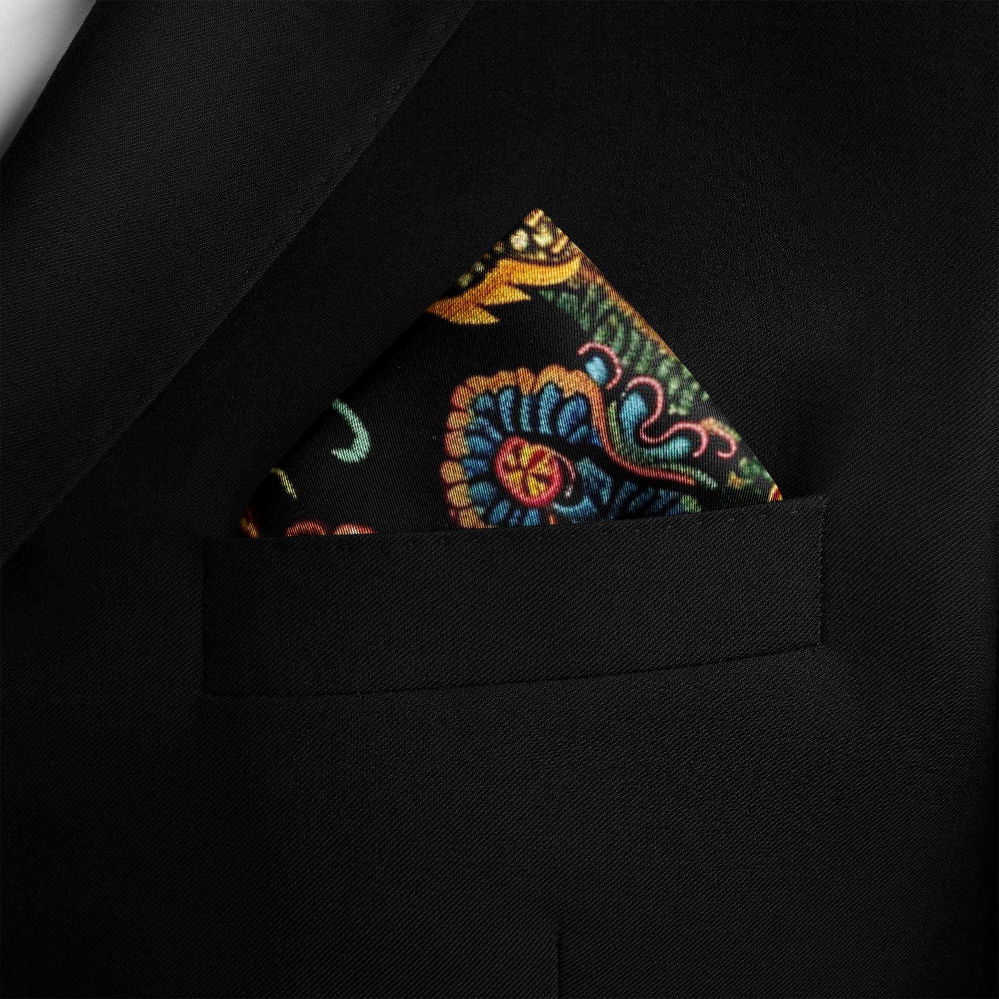 JAPANESE CULTURE SILK POCKET SQUARE