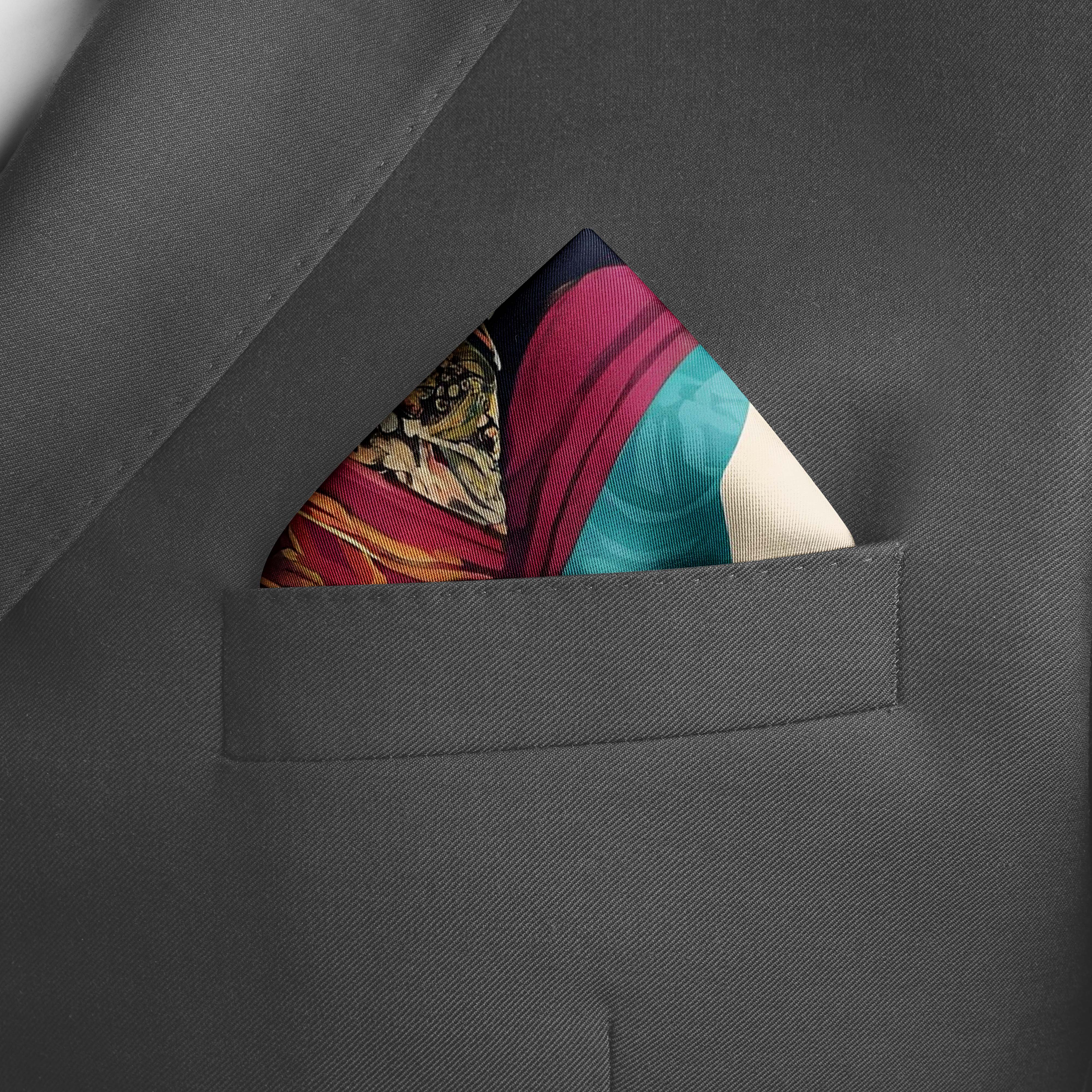 MUGHAL QUEEN  SILK POCKET SQUARE
