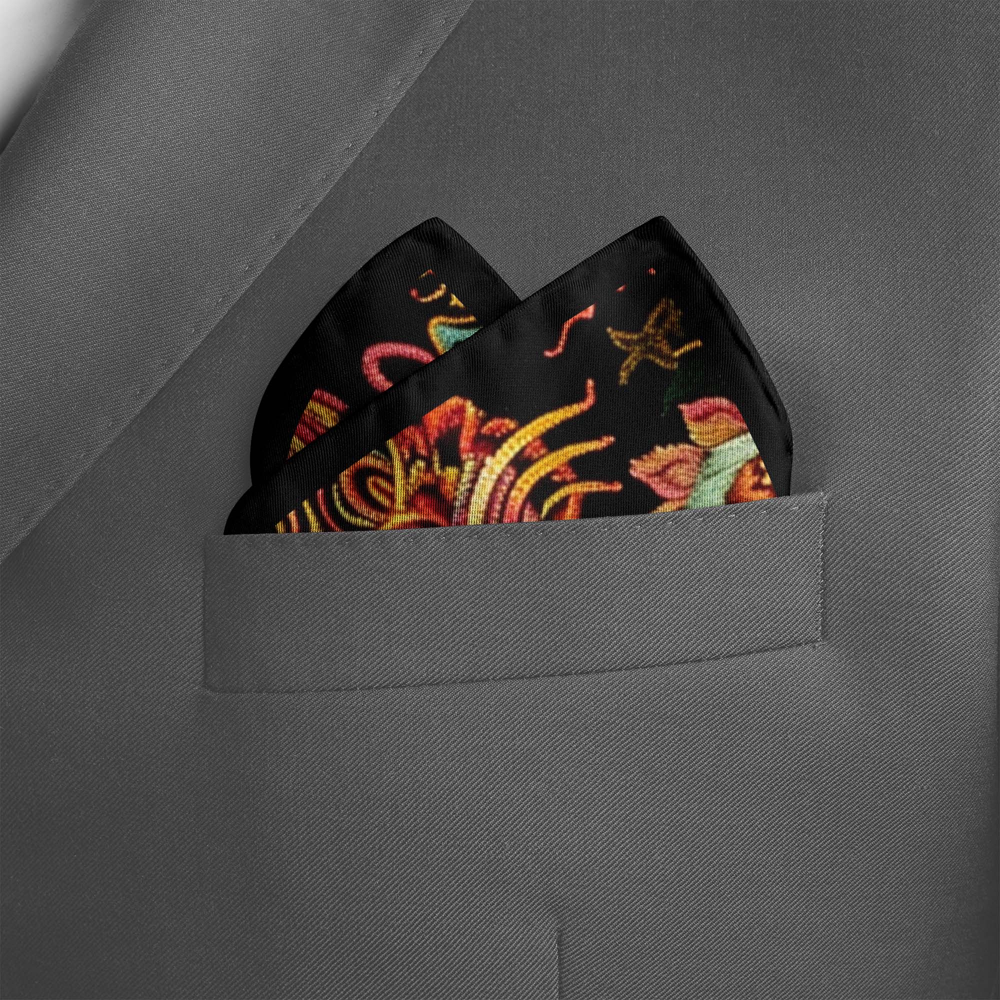 JAPANESE CULTURE SILK POCKET SQUARE