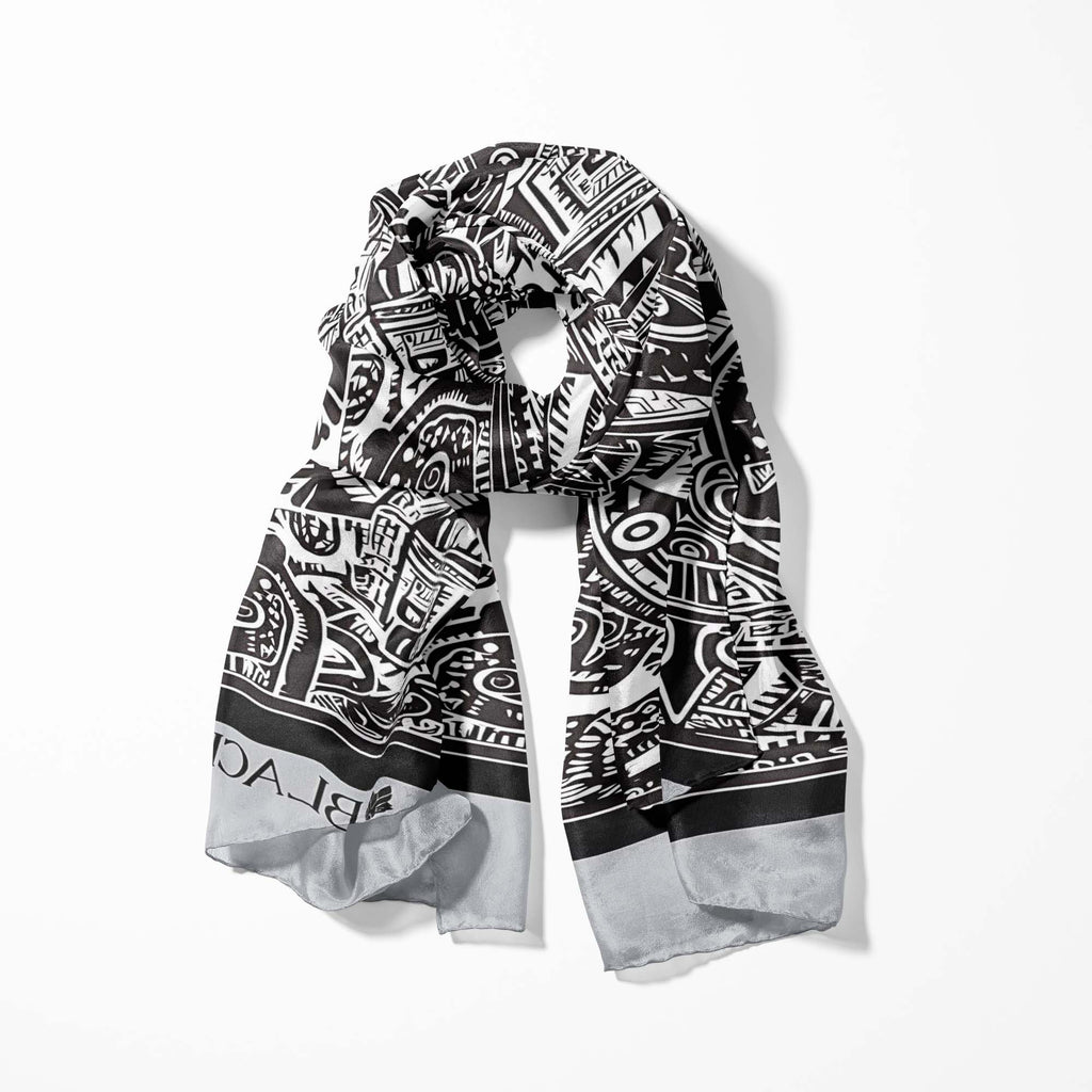 MAYAN PATTERN MEN SCARF AND POCKET SQUARE SET – PREMIUM COLLECTION