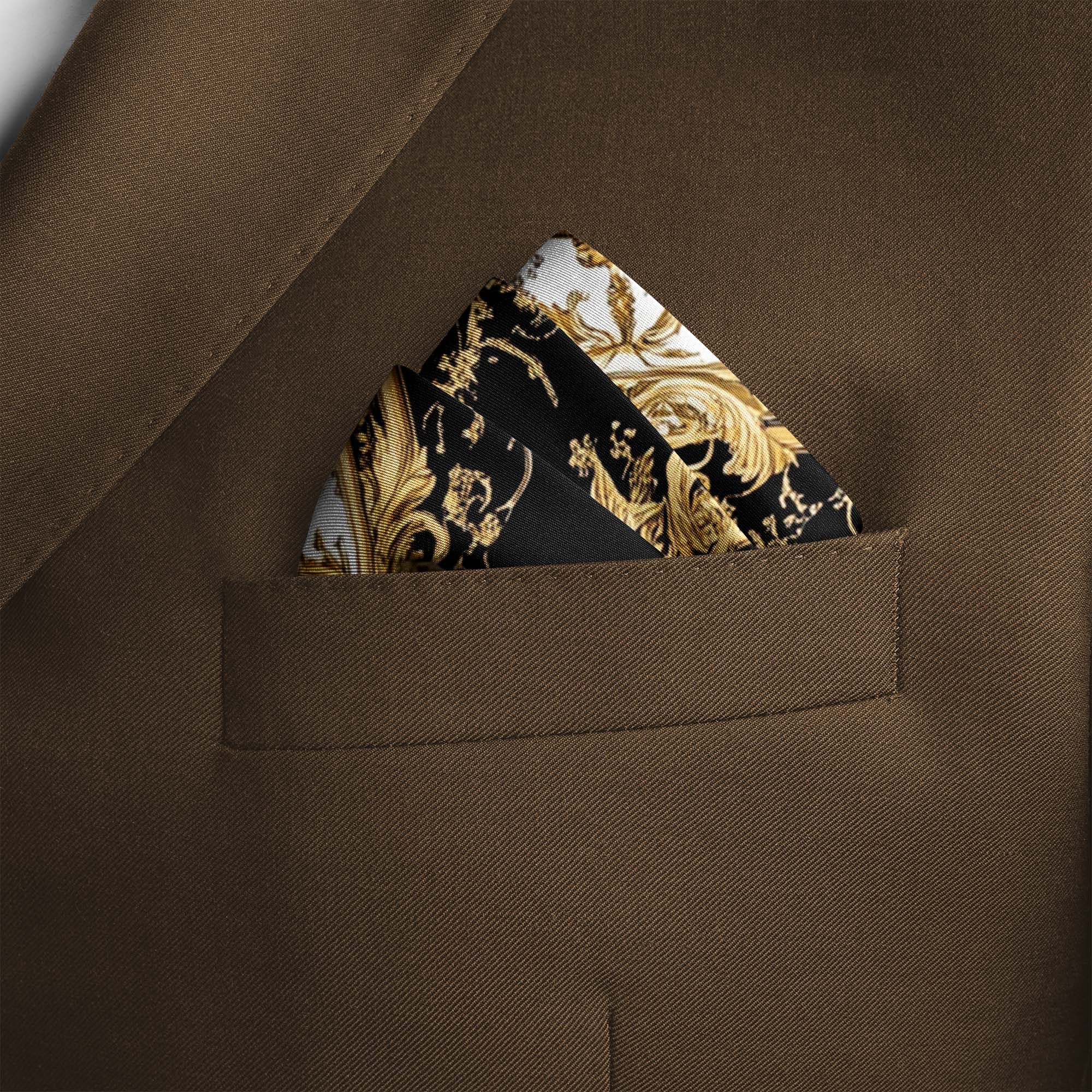 DIVE INTO OPULENCE SILK POCKET SQUARE