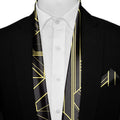 CHIC GOLDEN MEN SCARF AND POCKET SQUARE SET – PREMIUM COLLECTION