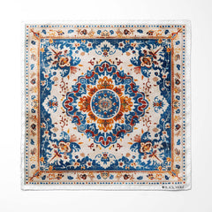 TURKMEN AFGHAN SILK ASCOT WITH LAPEL PIN AND POCKET SQUARE
