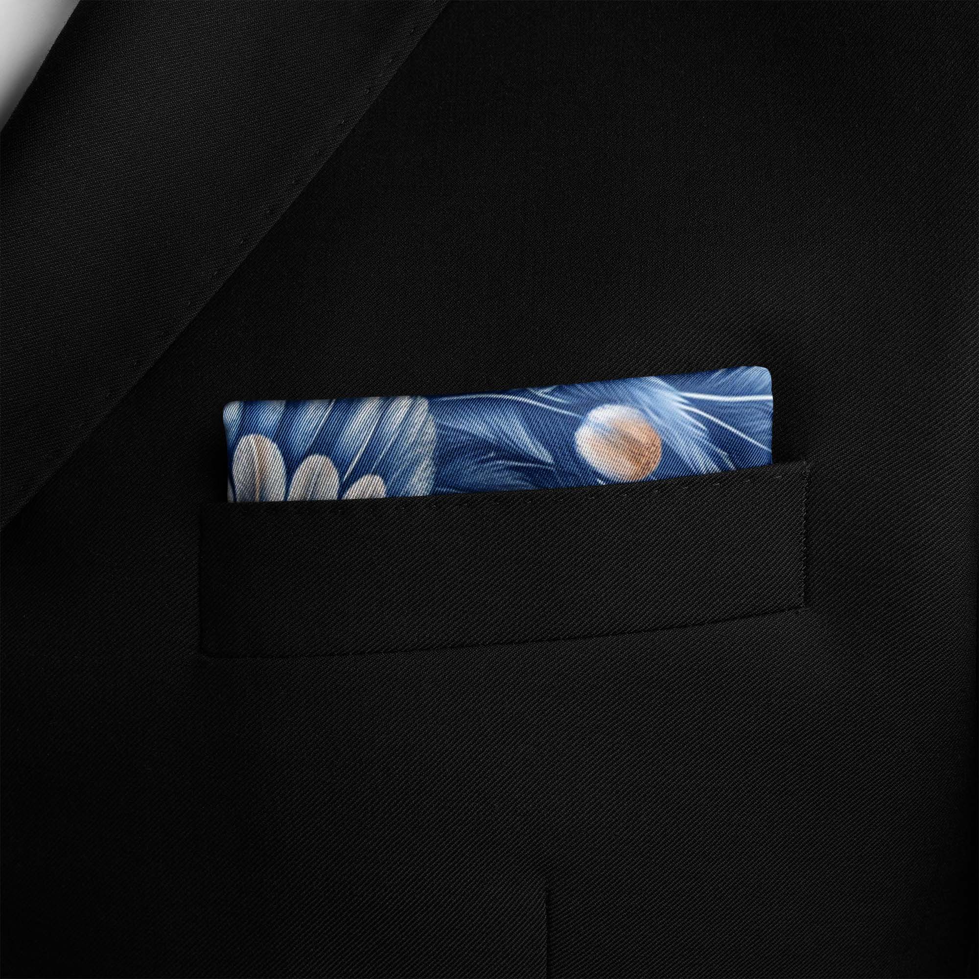 LUXURY CHINOISERIE SILK POCKET SQUARE