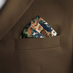 ELEGANT FLORAL SILK POCKET SQUARE