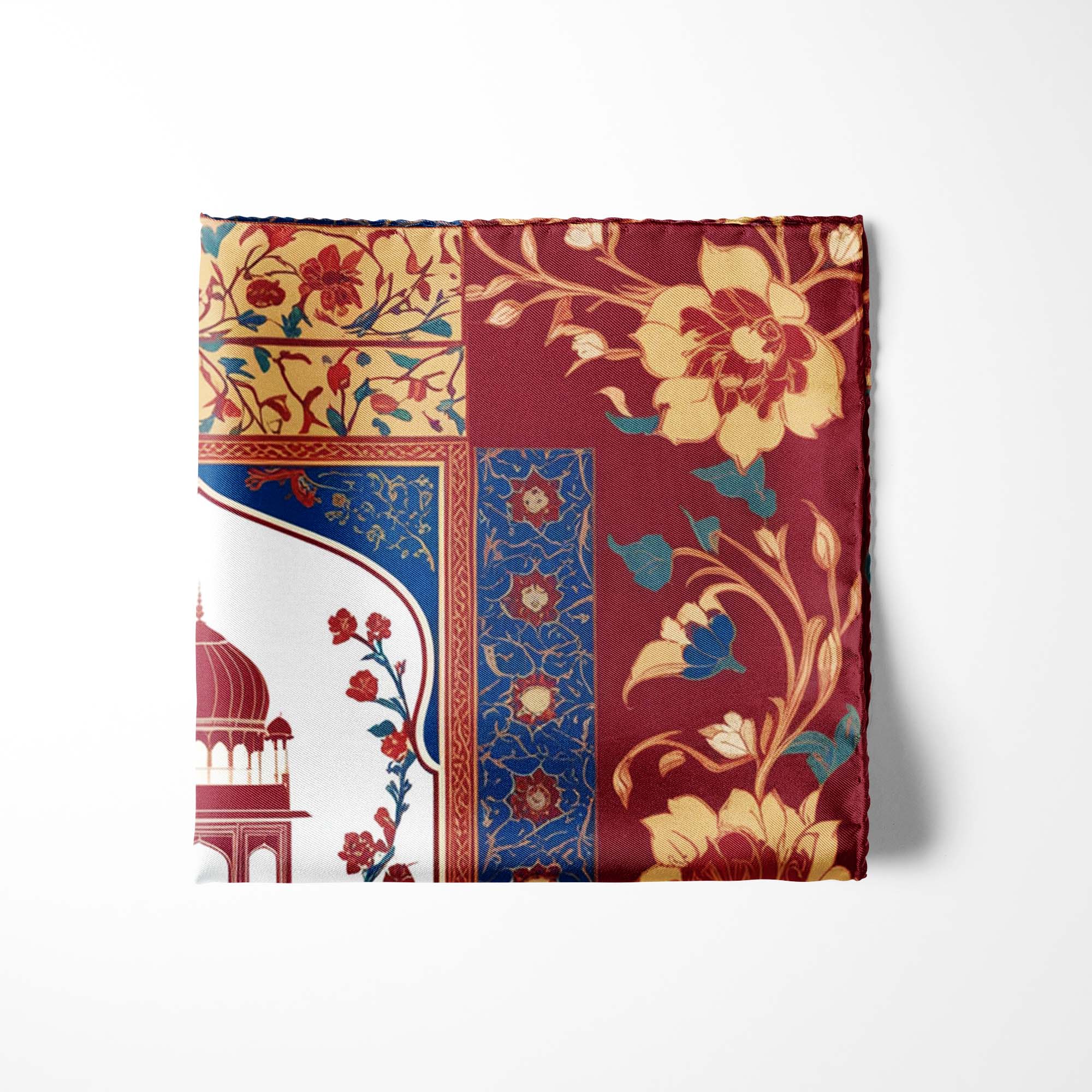 VALVET PRAYER SILK POCKET SQUARE