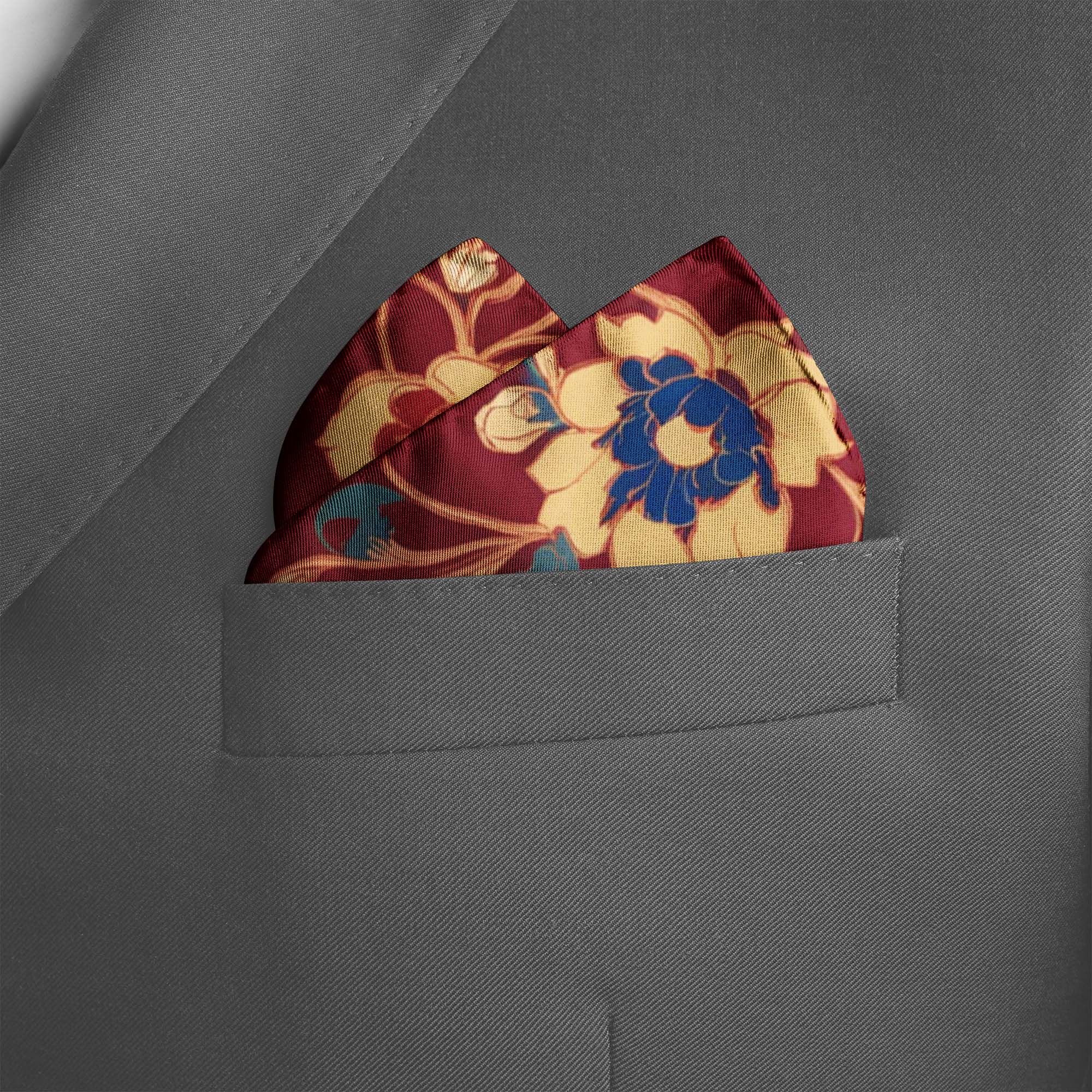 VALVET PRAYER SILK POCKET SQUARE