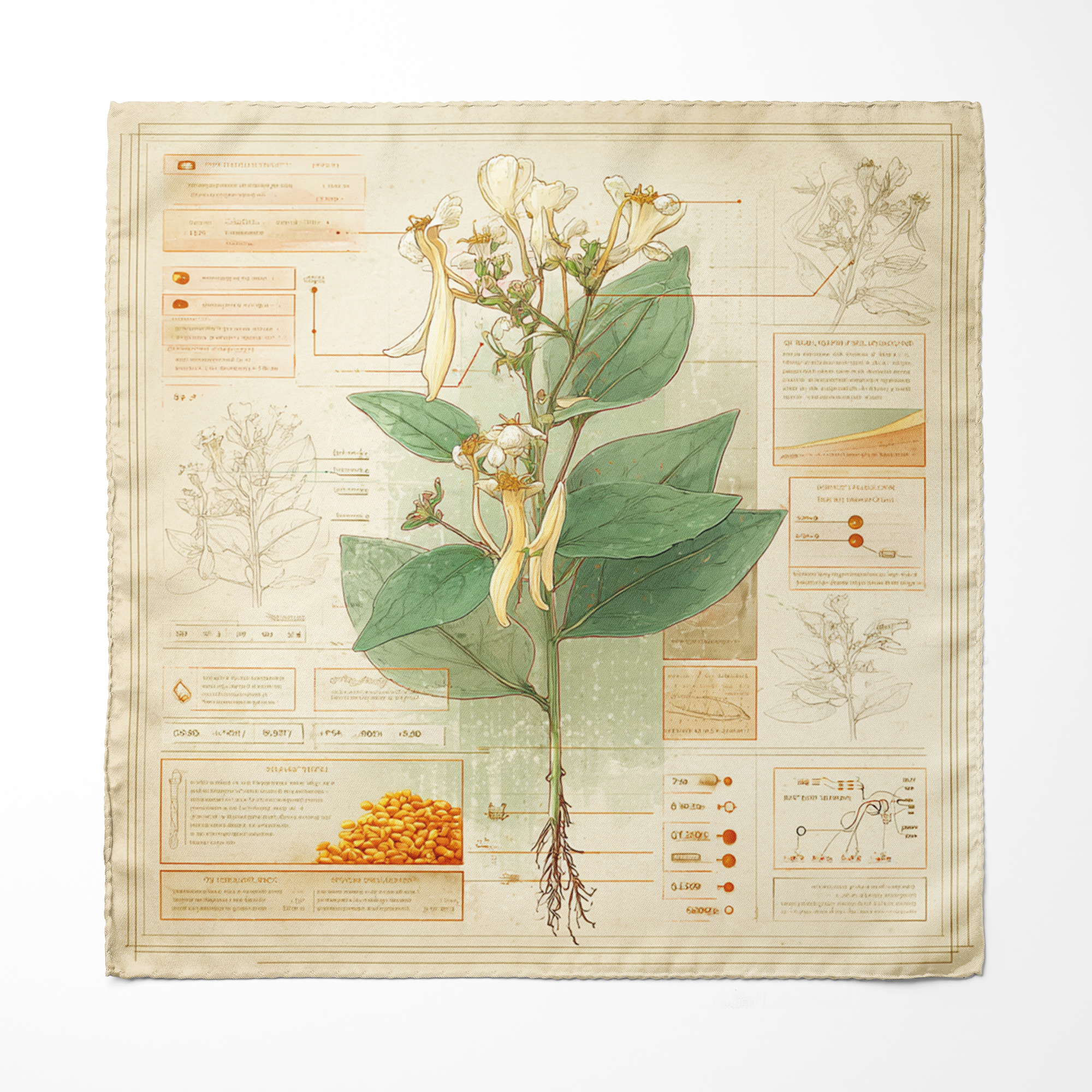 HERBARIUM SILK POCKET SQUARE